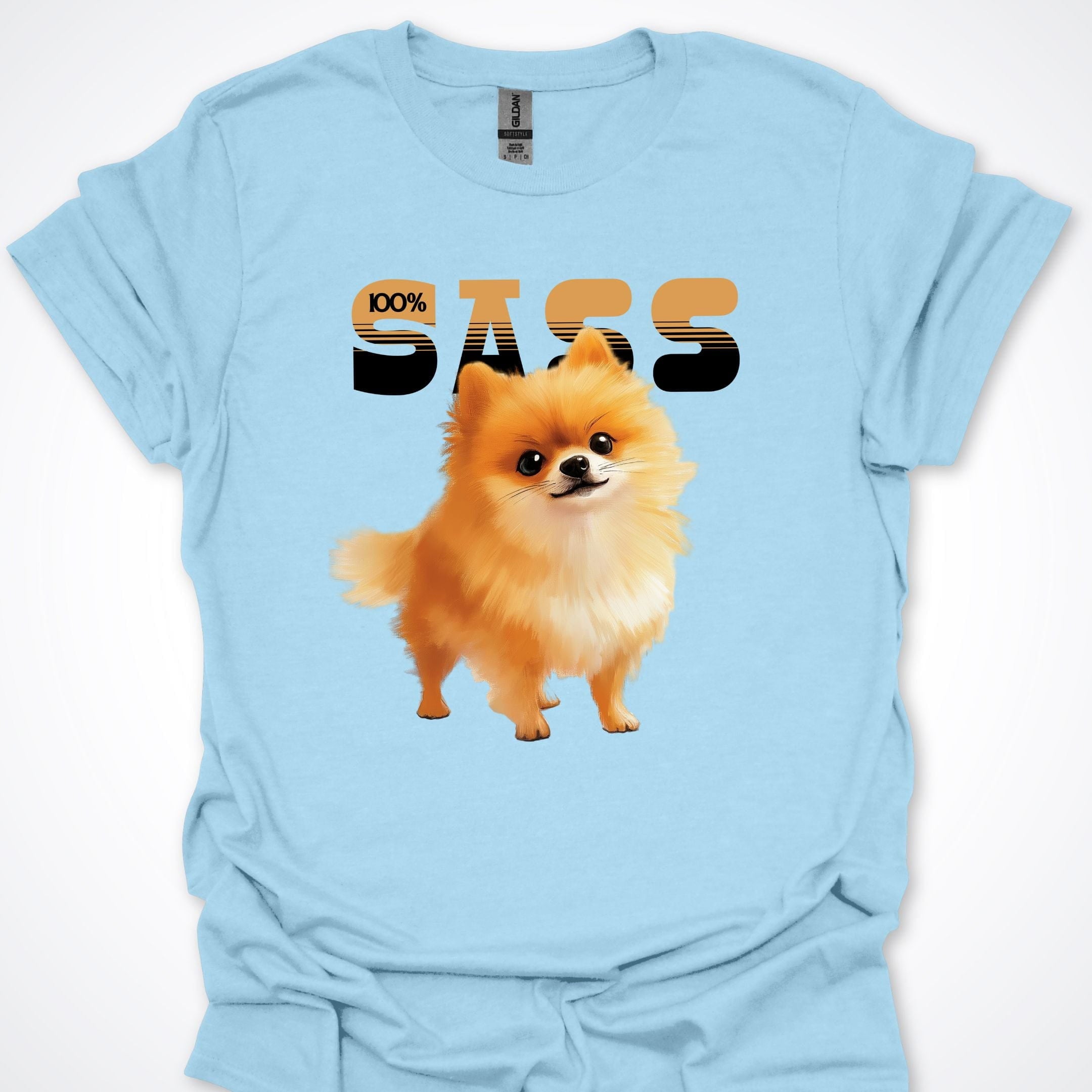 T-Shirt Light Blue / S 100% Sass Pomeranian Premium Unisex T-Shirt ReallyintoDogs