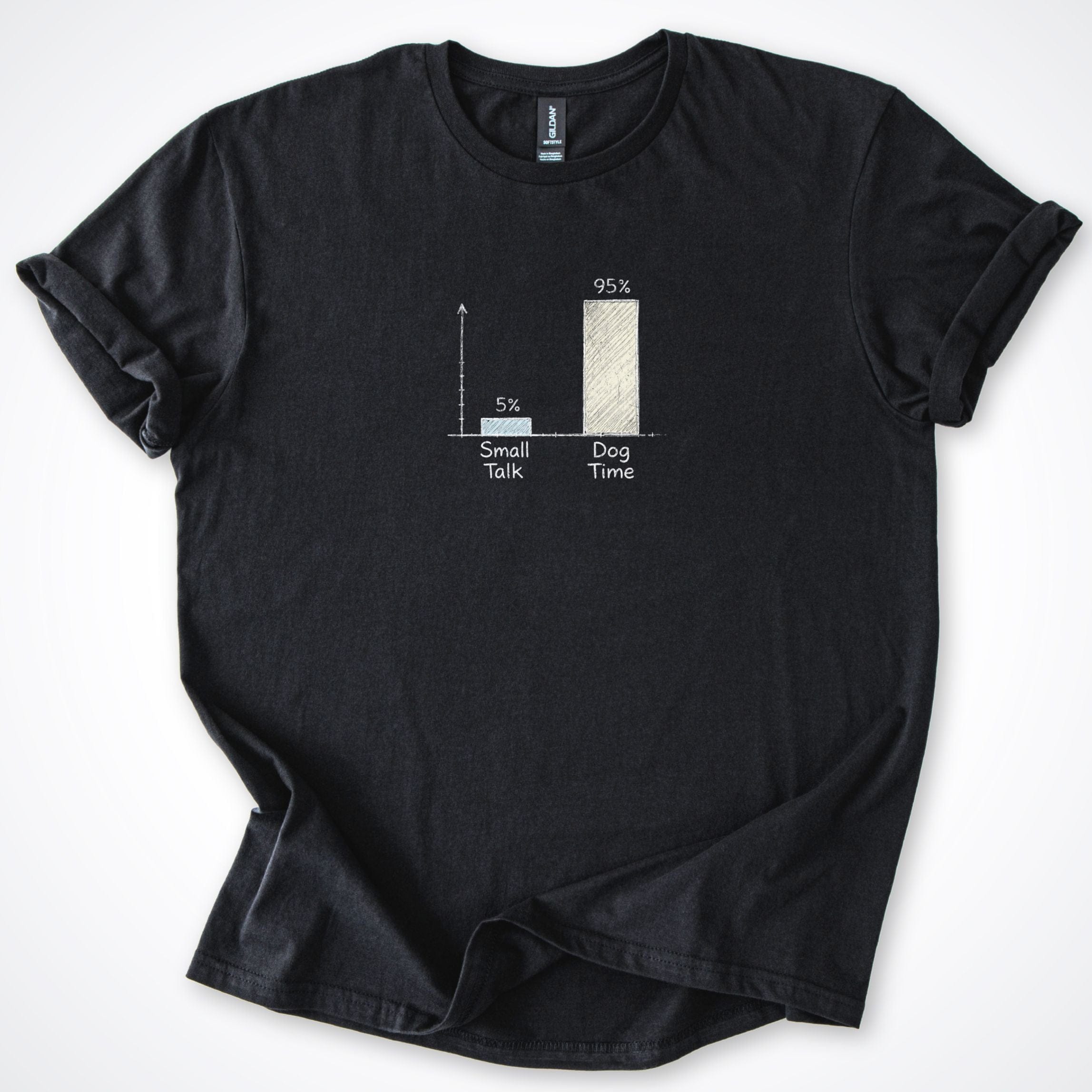 T-Shirt Black / S 5% Small Talk 95% Dog Time Chart T-Shirt ReallyintoDogs