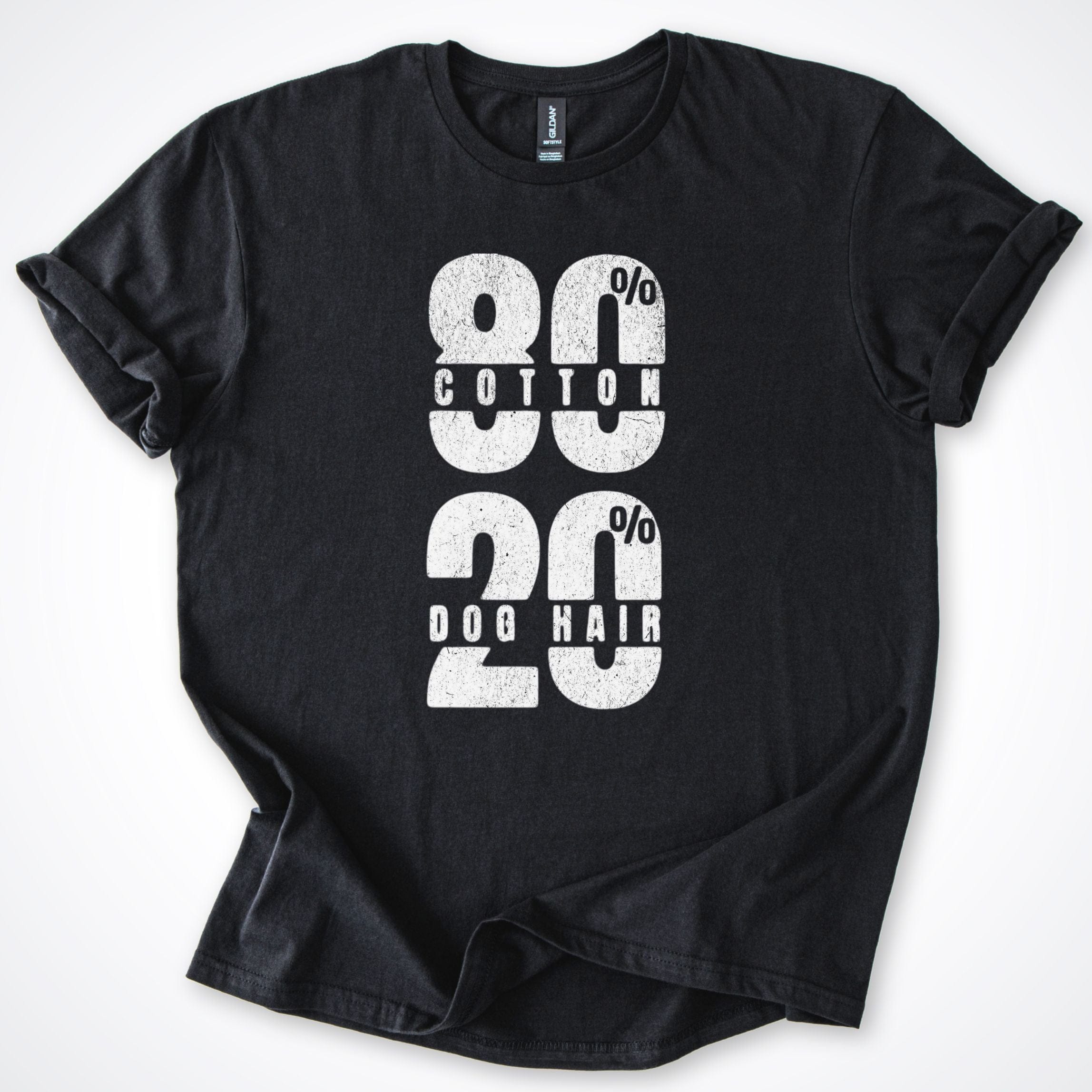 T-Shirt Black / S 80% Cotton 20% Dog Hair T-Shirt ReallyintoDogs