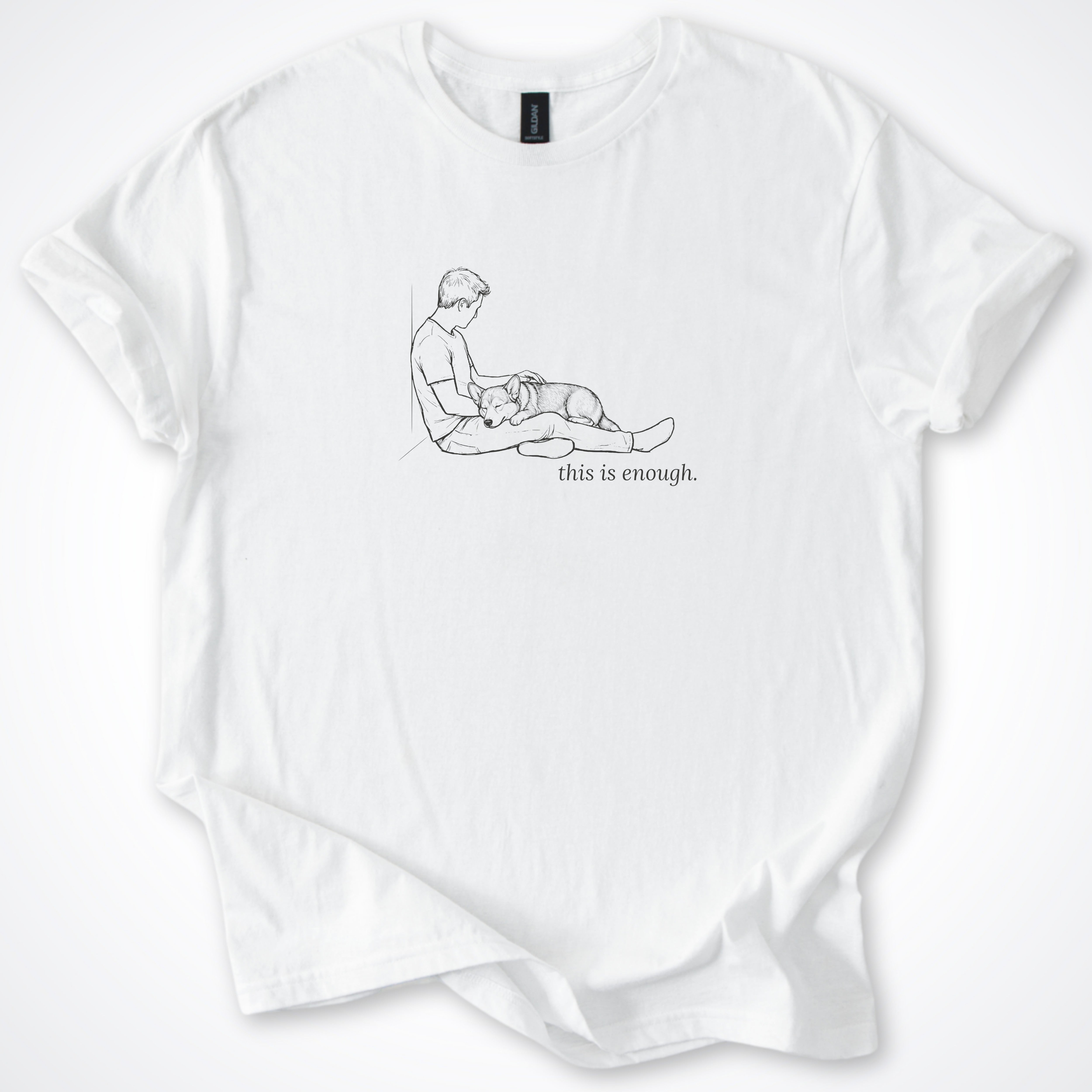 This Is Enough Man & Dog Stocky Short Coat Classic T-Shirt