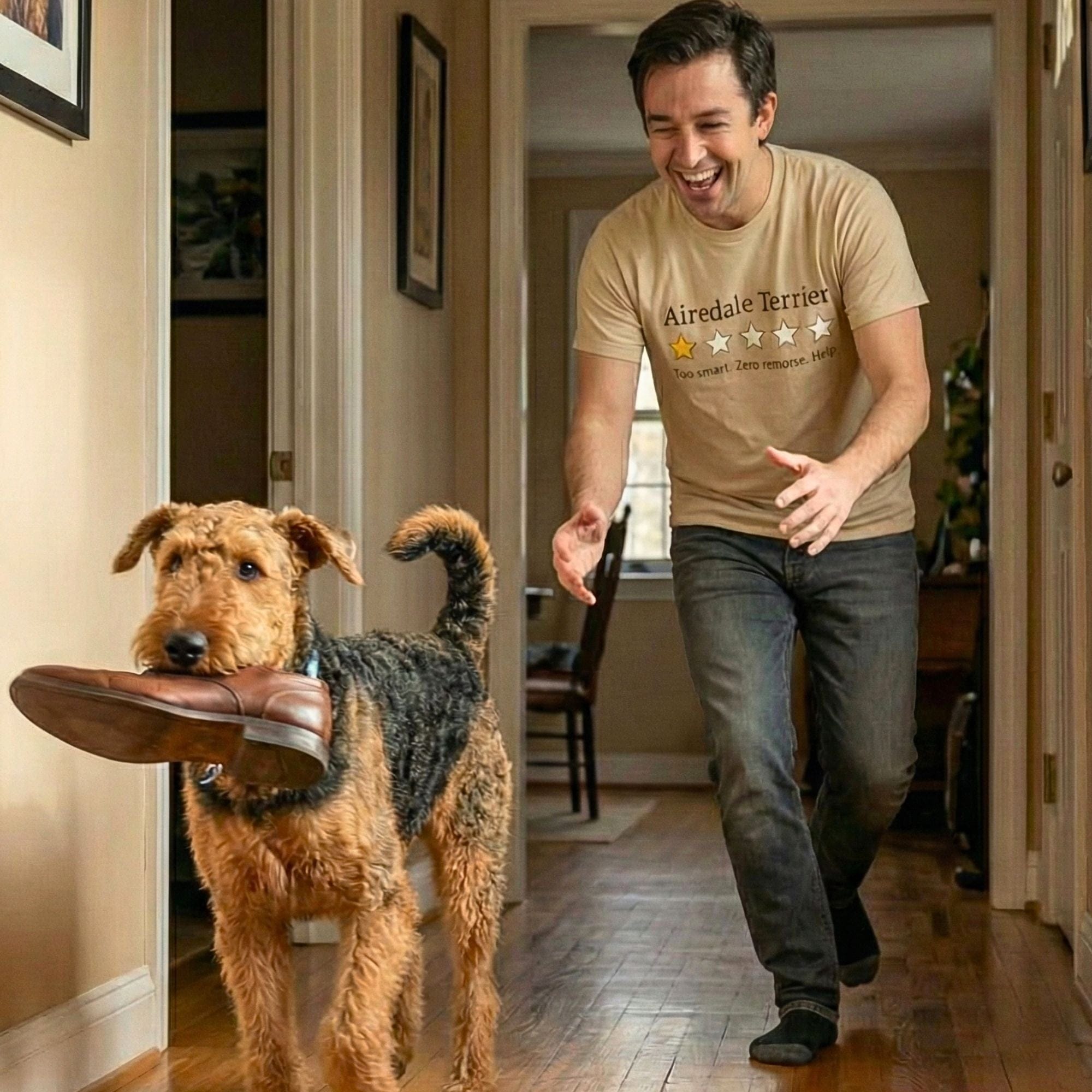 T-Shirt Airedale Terrier One Star Review T-Shirt ReallyintoDogs