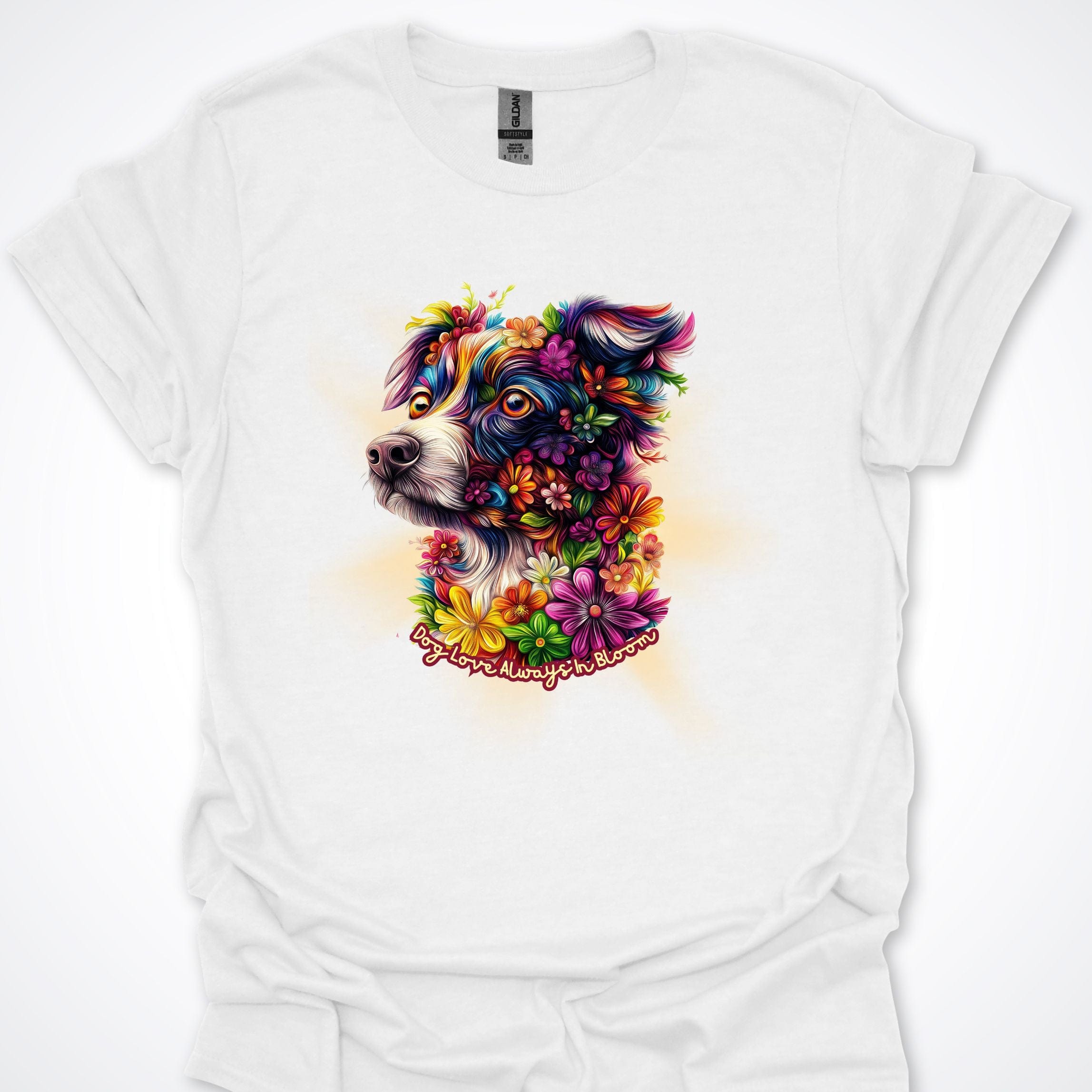 T-Shirt White / S Always in Bloom Aussie Shepherd T-Shirt ReallyintoDogs