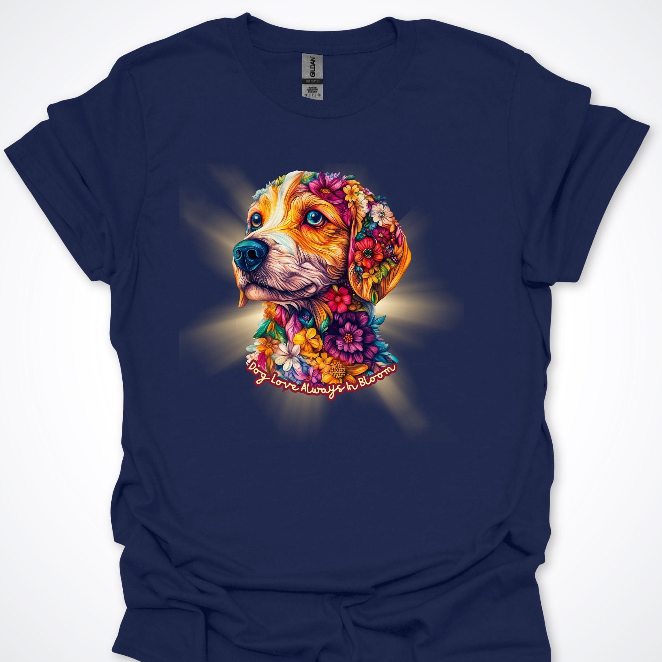 T-Shirt Navy / S Always in Bloom Beagle T-Shirt ReallyintoDogs