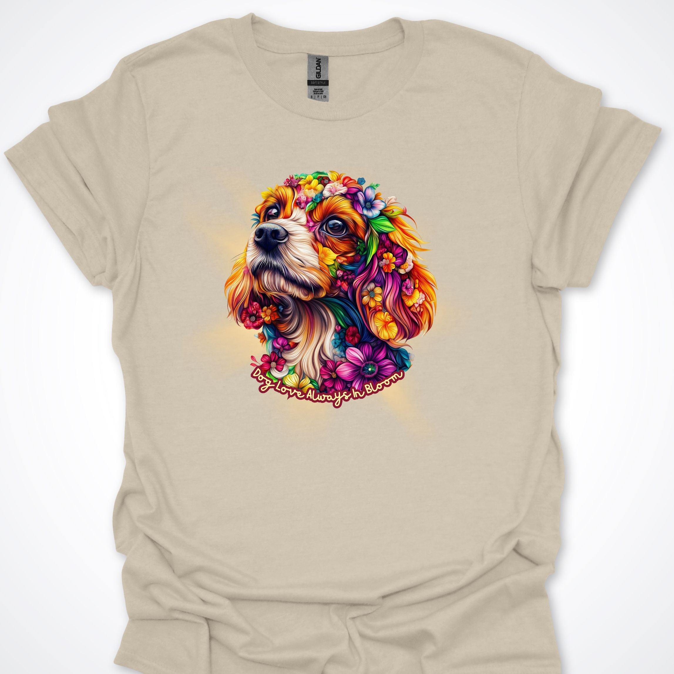 T-Shirt Natural / S Always in Bloom Cavalier King Charles Spaniel T-Shirt ReallyintoDogs