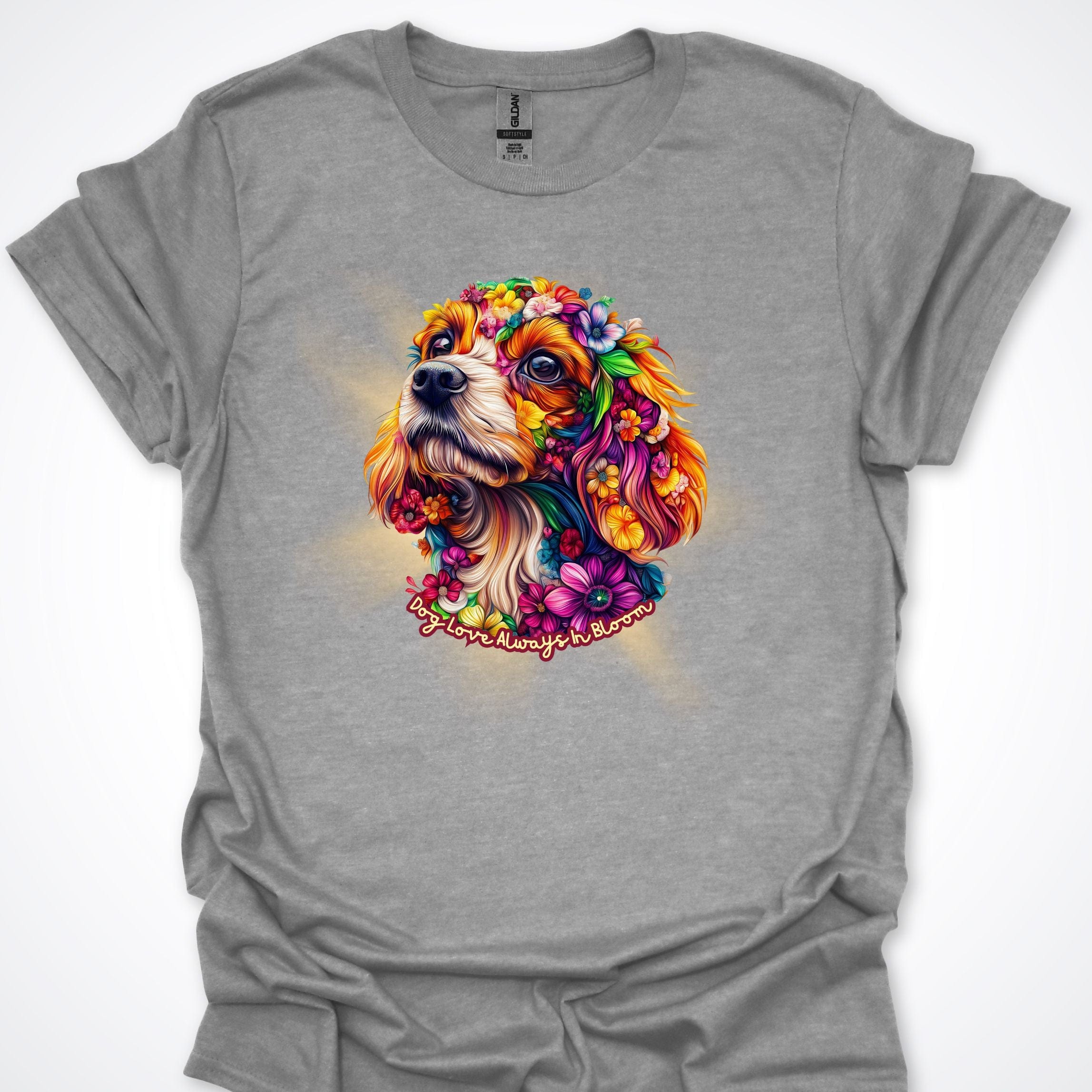 T-Shirt Sport Grey / S Always in Bloom Cavalier King Charles Spaniel T-Shirt ReallyintoDogs