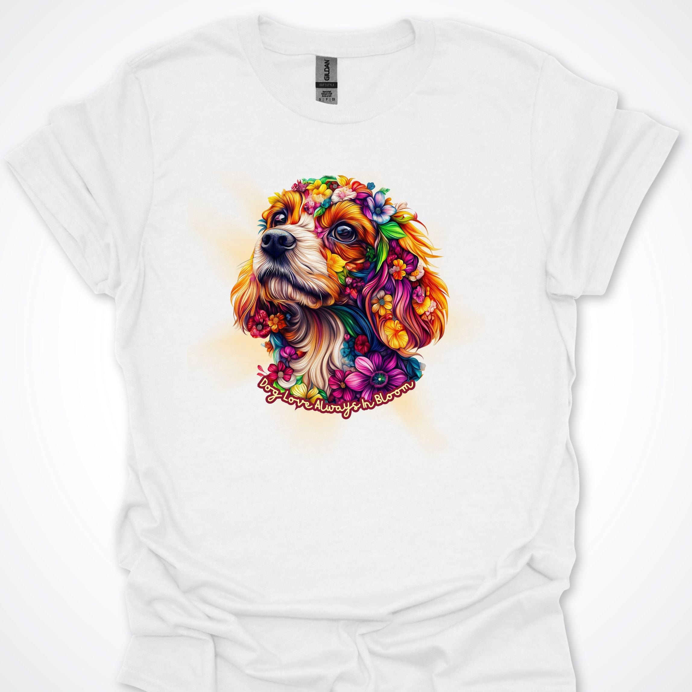 T-Shirt White / S Always in Bloom Cavalier King Charles Spaniel T-Shirt ReallyintoDogs