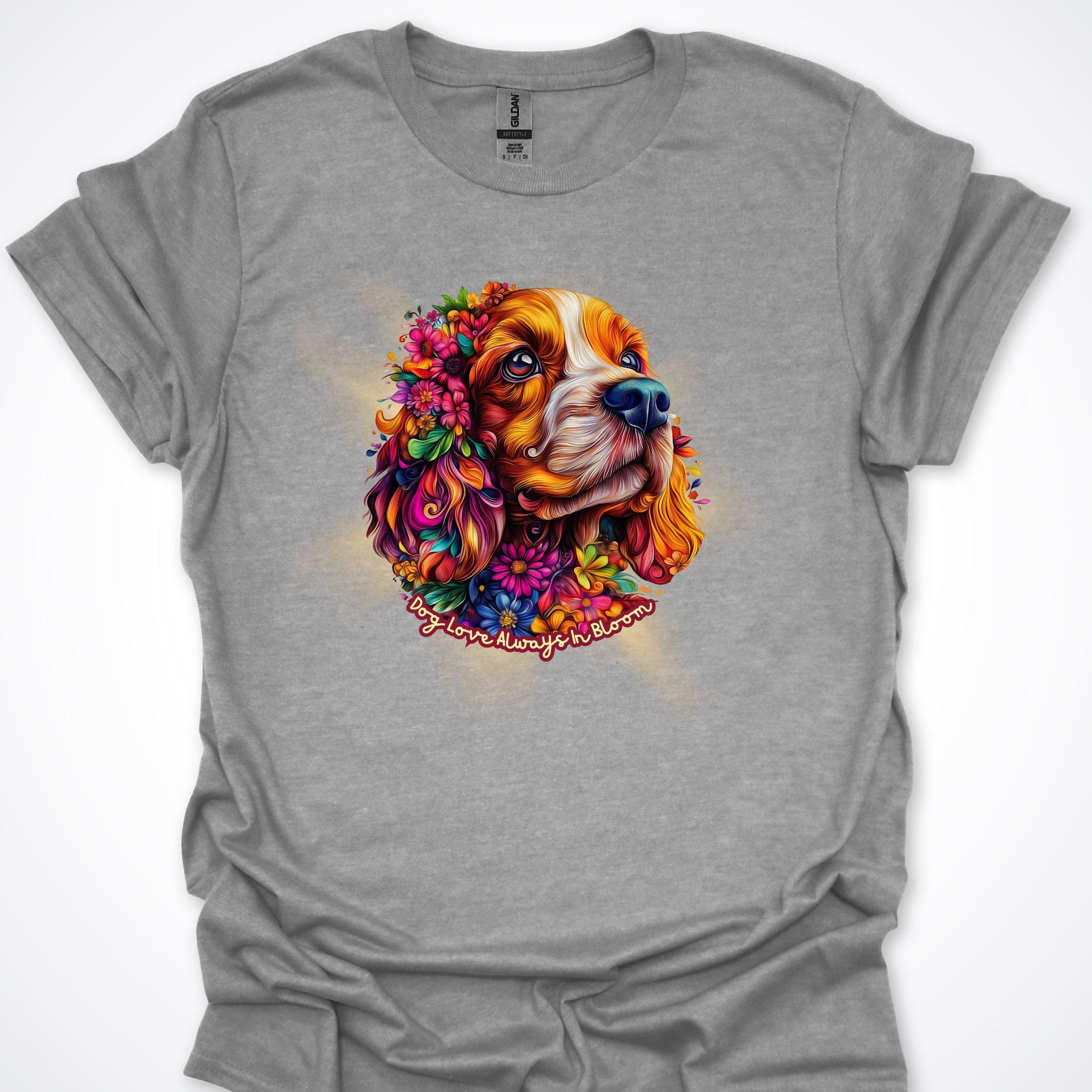 T-Shirt Sport Grey / S Always in Bloom Cocker Spaniel T-Shirt ReallyintoDogs