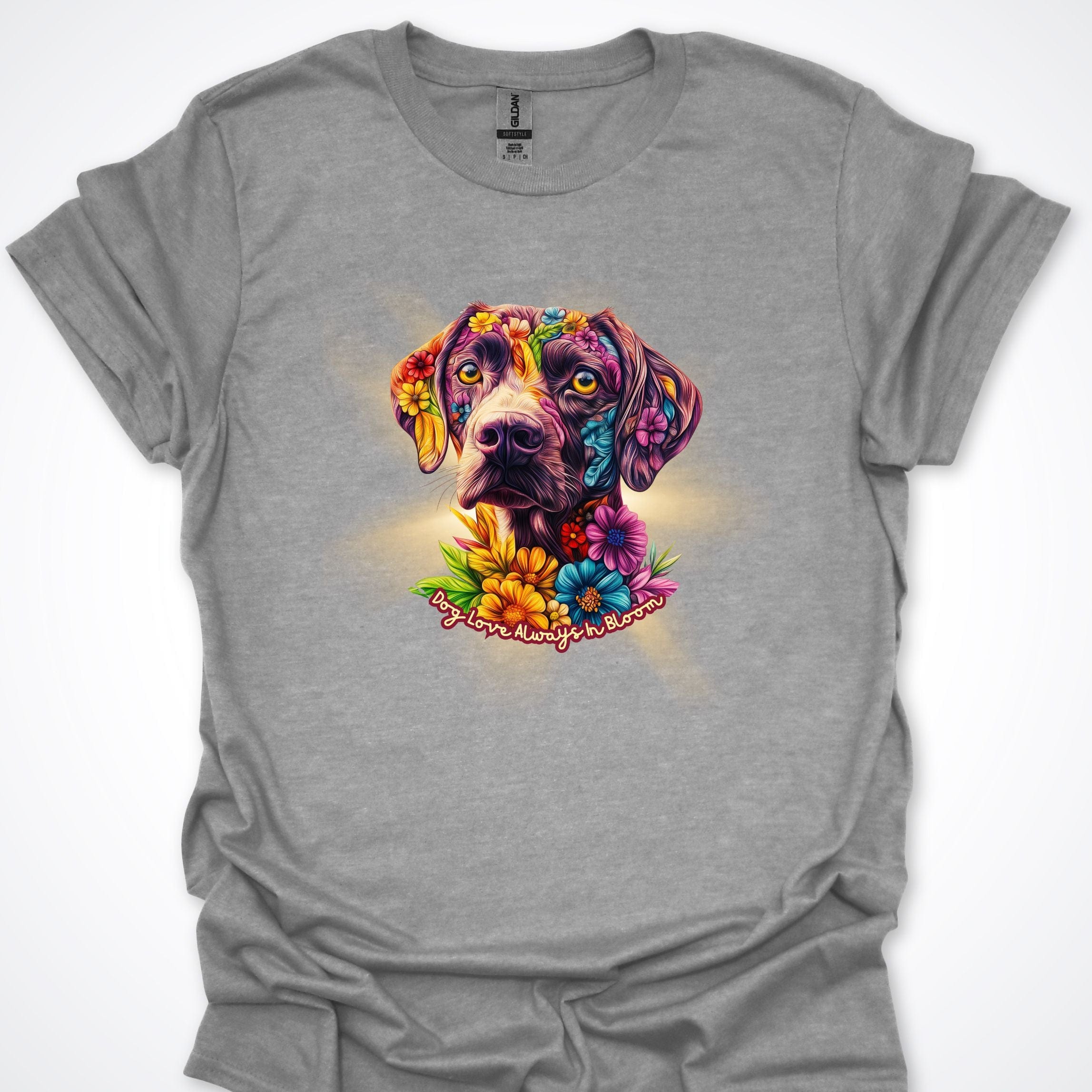 T-Shirt Sport Grey / S Always in Bloom German Shorthhaired Pointer T-Shirt ReallyintoDogs