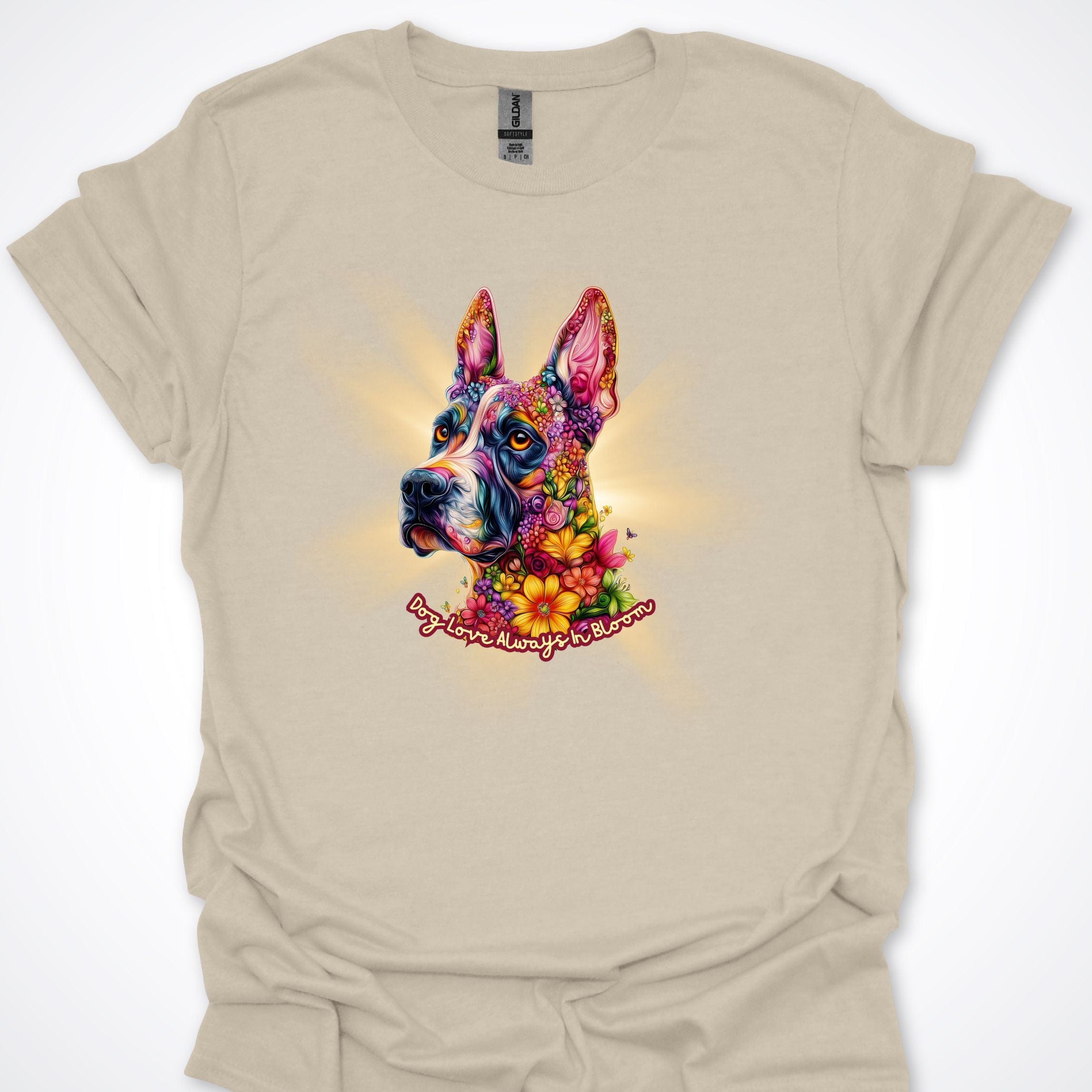 T-Shirt Natural / S Always in Bloom Great Dane T-Shirt ReallyintoDogs
