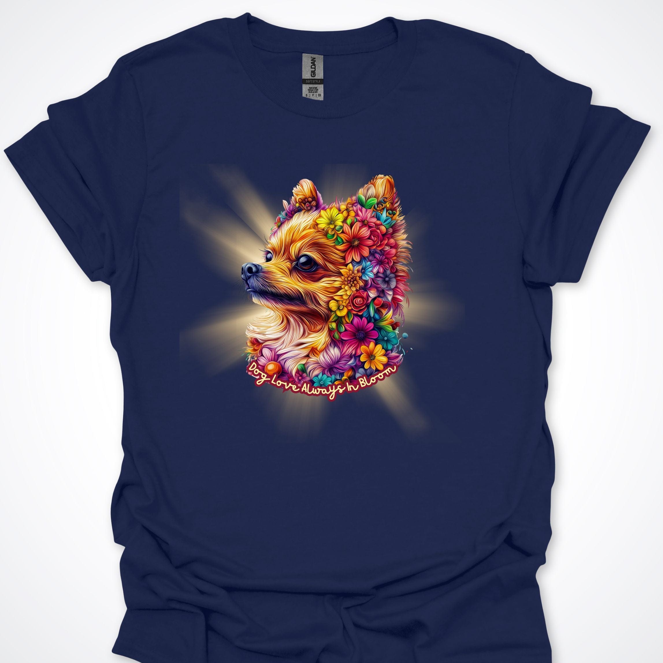 T-Shirt Navy / S Always in Bloom Pomeranian T-Shirt ReallyintoDogs