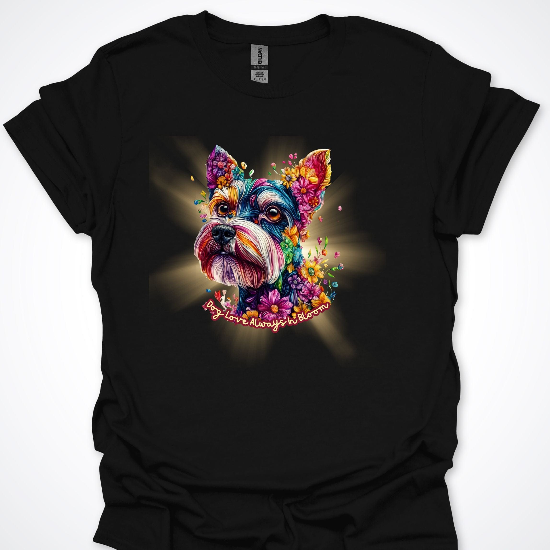 T-Shirt Black / S Always in Bloom Schnauzer T-Shirt ReallyintoDogs