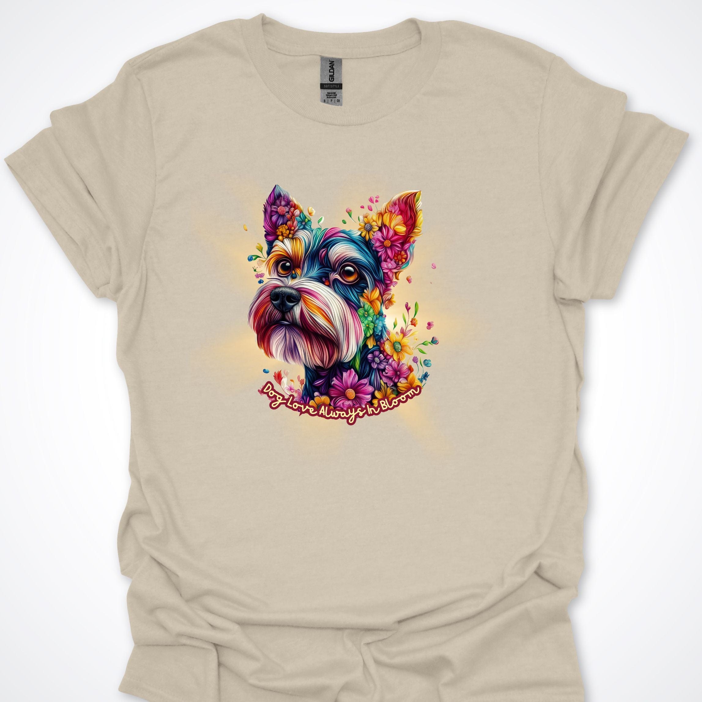 T-Shirt Natural / S Always in Bloom Schnauzer T-Shirt ReallyintoDogs
