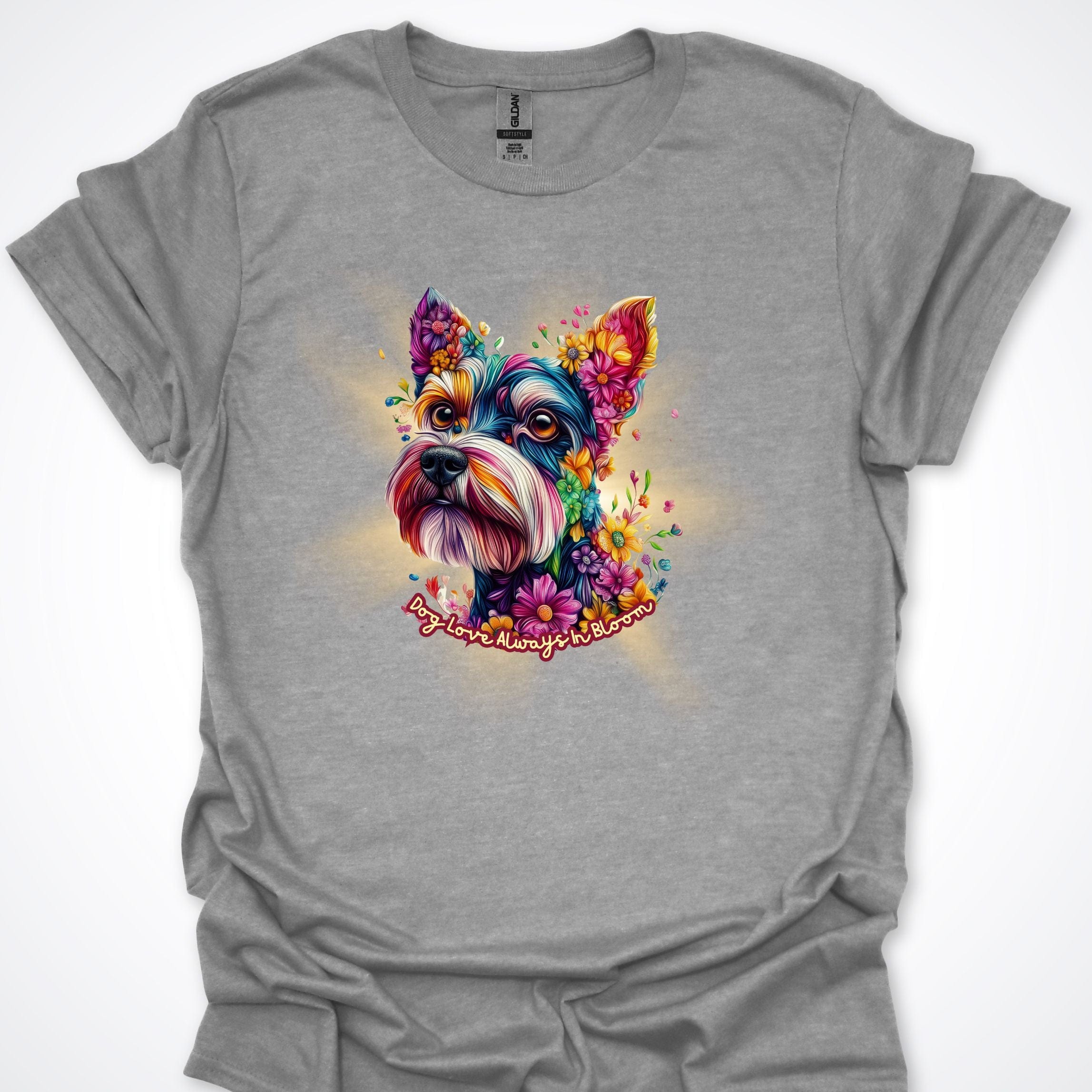 T-Shirt Sport Grey / S Always in Bloom Schnauzer T-Shirt ReallyintoDogs