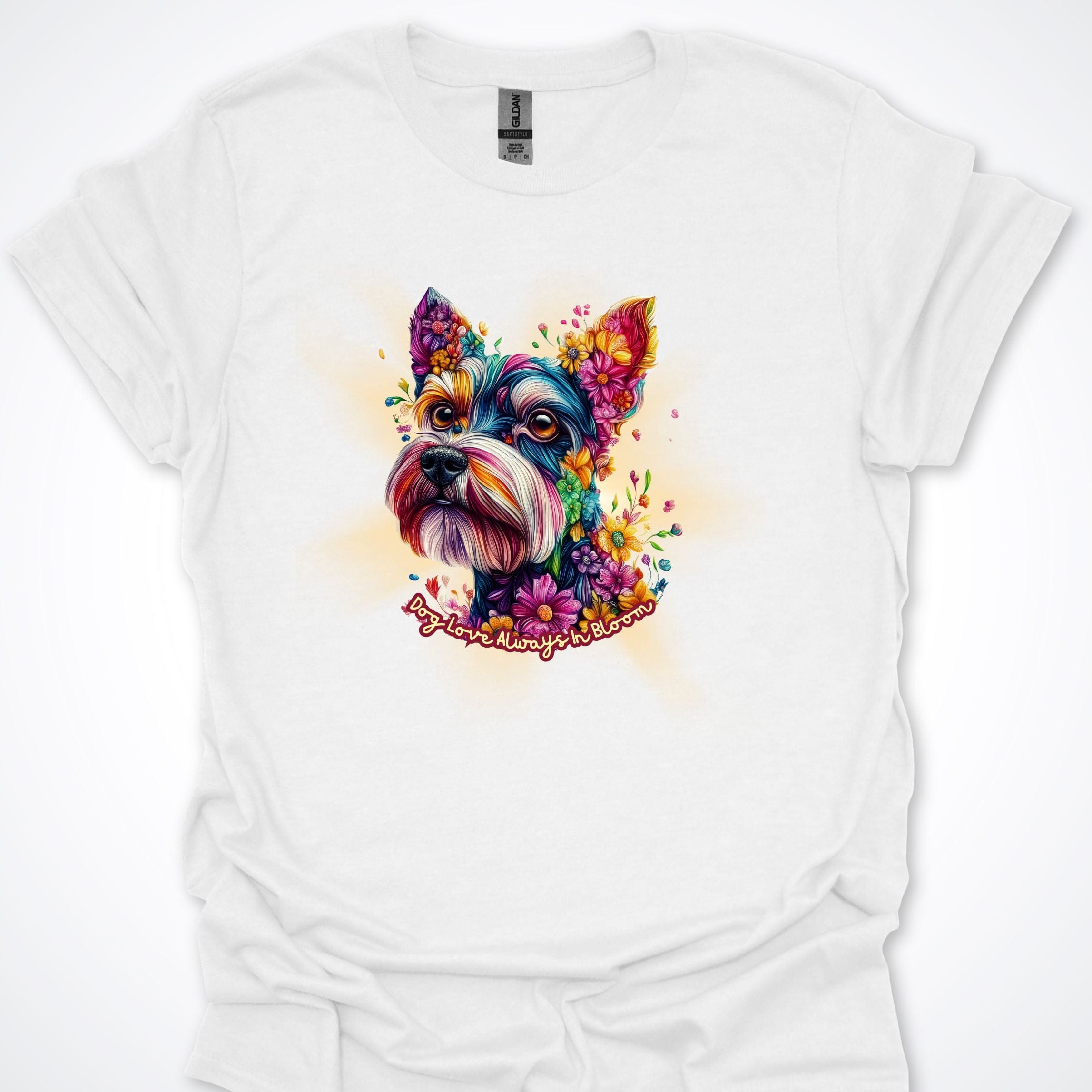 T-Shirt White / S Always in Bloom Schnauzer T-Shirt ReallyintoDogs