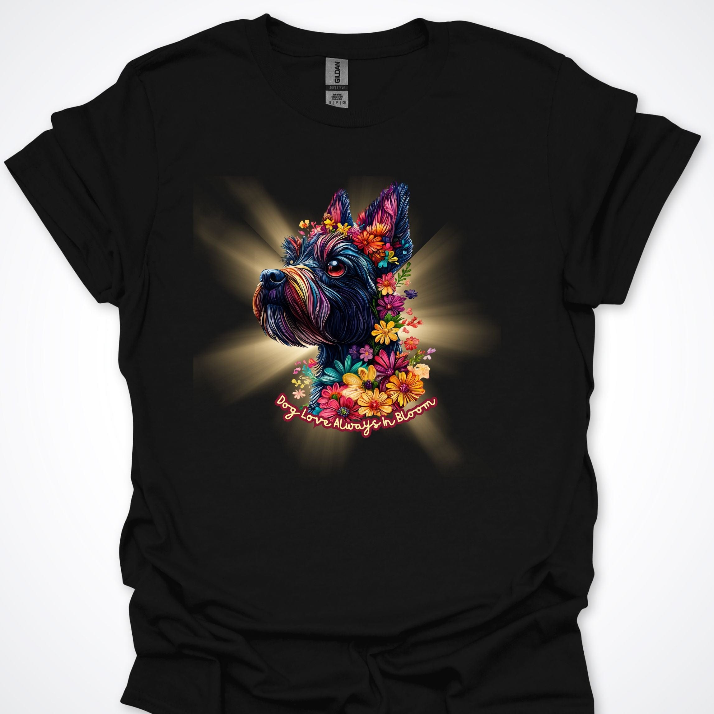 T-Shirt Black / S Always in Bloom Scottish Terrier T-Shirt ReallyintoDogs