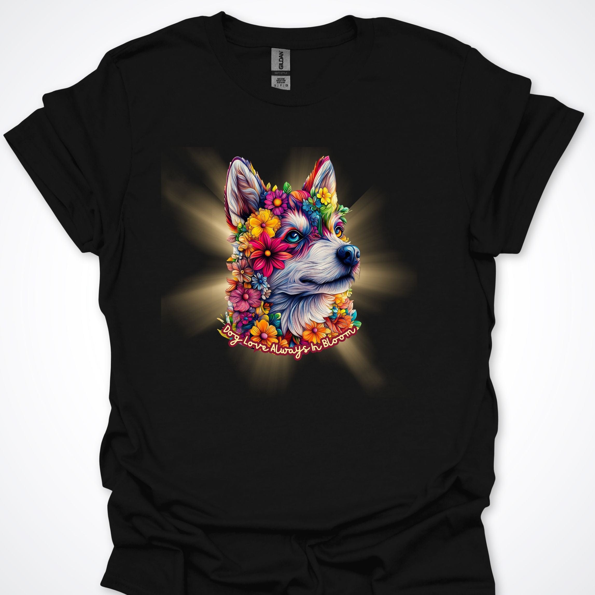 T-Shirt Black / S Always in Bloom Siberian Husky T-Shirt ReallyintoDogs