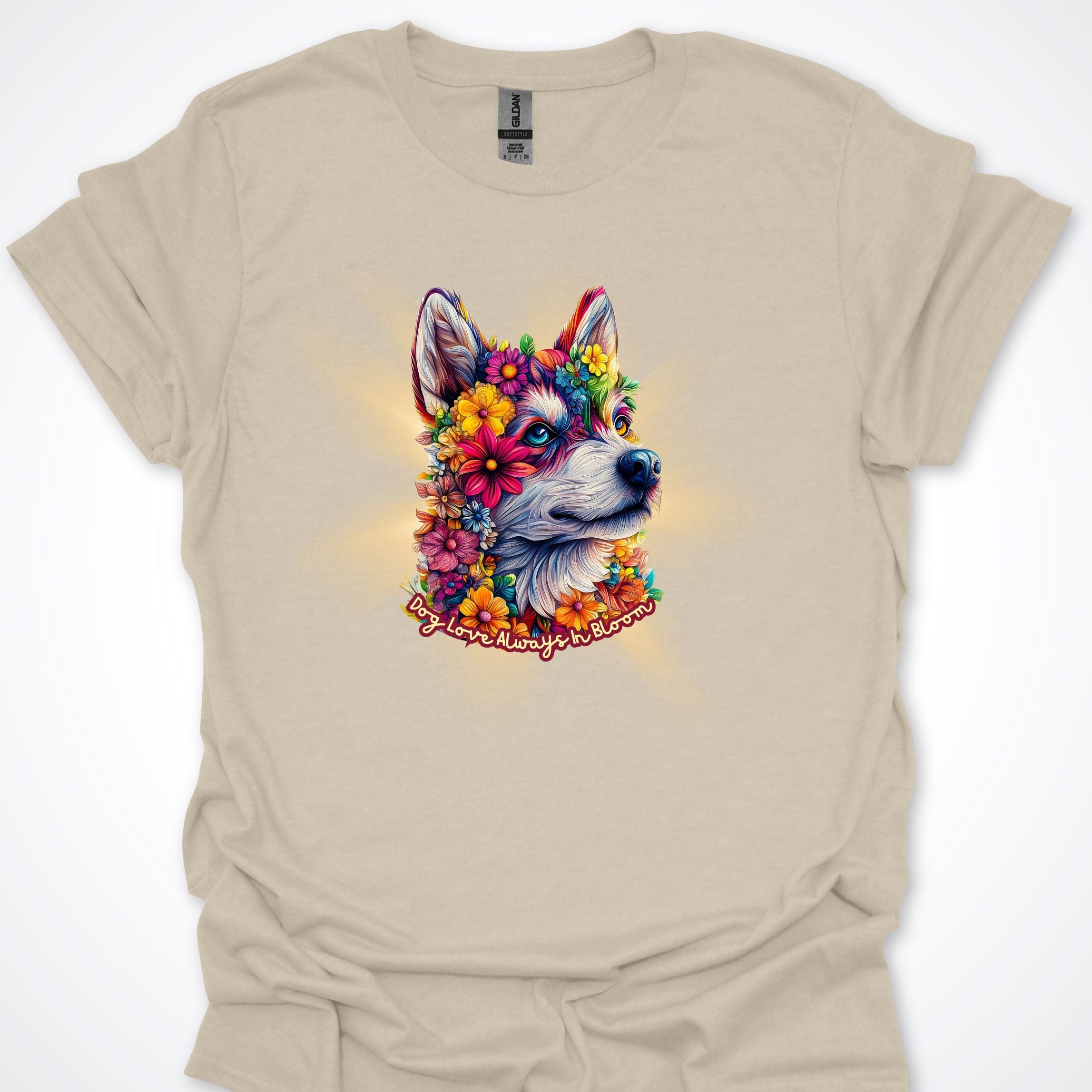 T-Shirt Natural / S Always in Bloom Siberian Husky T-Shirt ReallyintoDogs