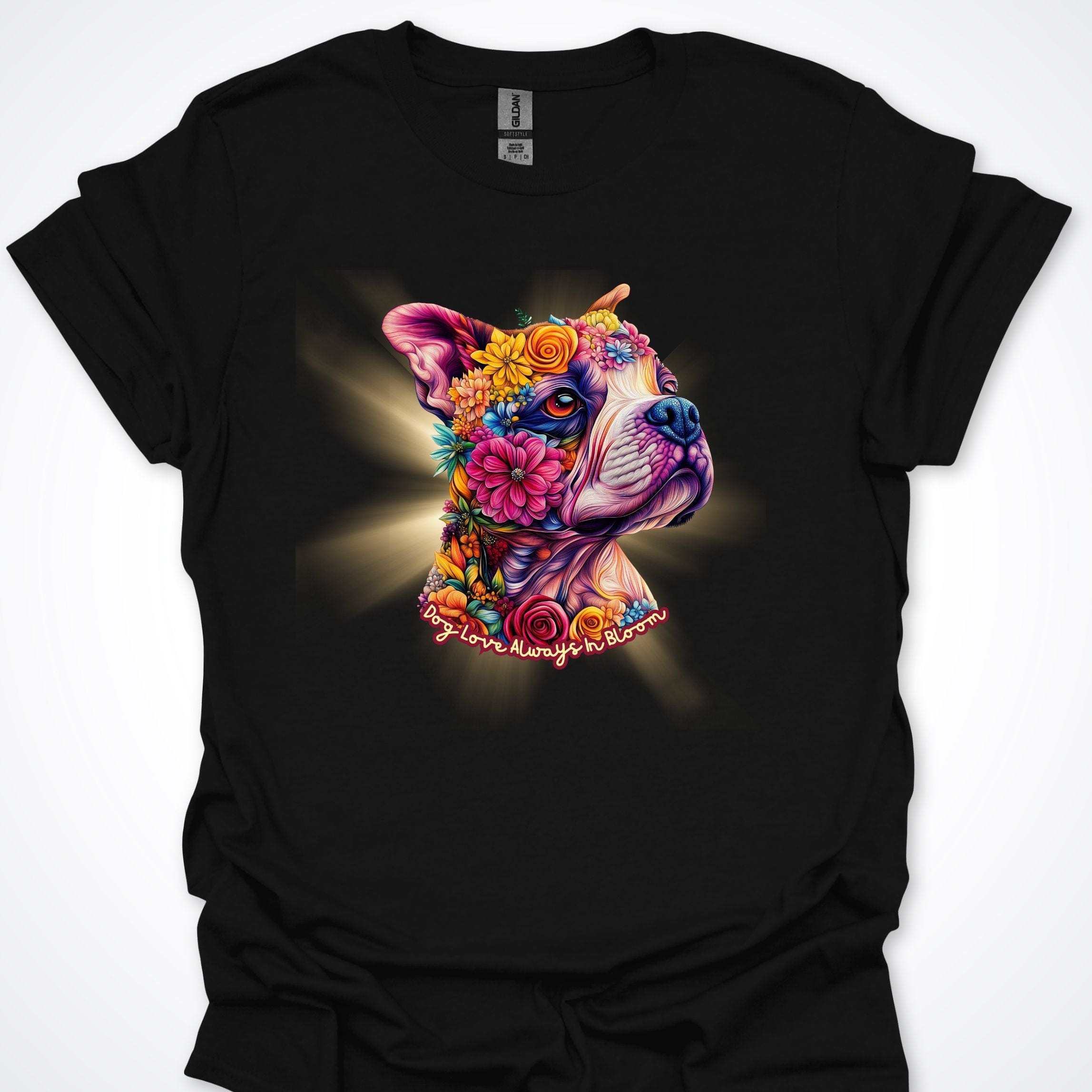 T-Shirt Black / S Always in Bloom Staffordshire Bull Terrier T-Shirt ReallyintoDogs