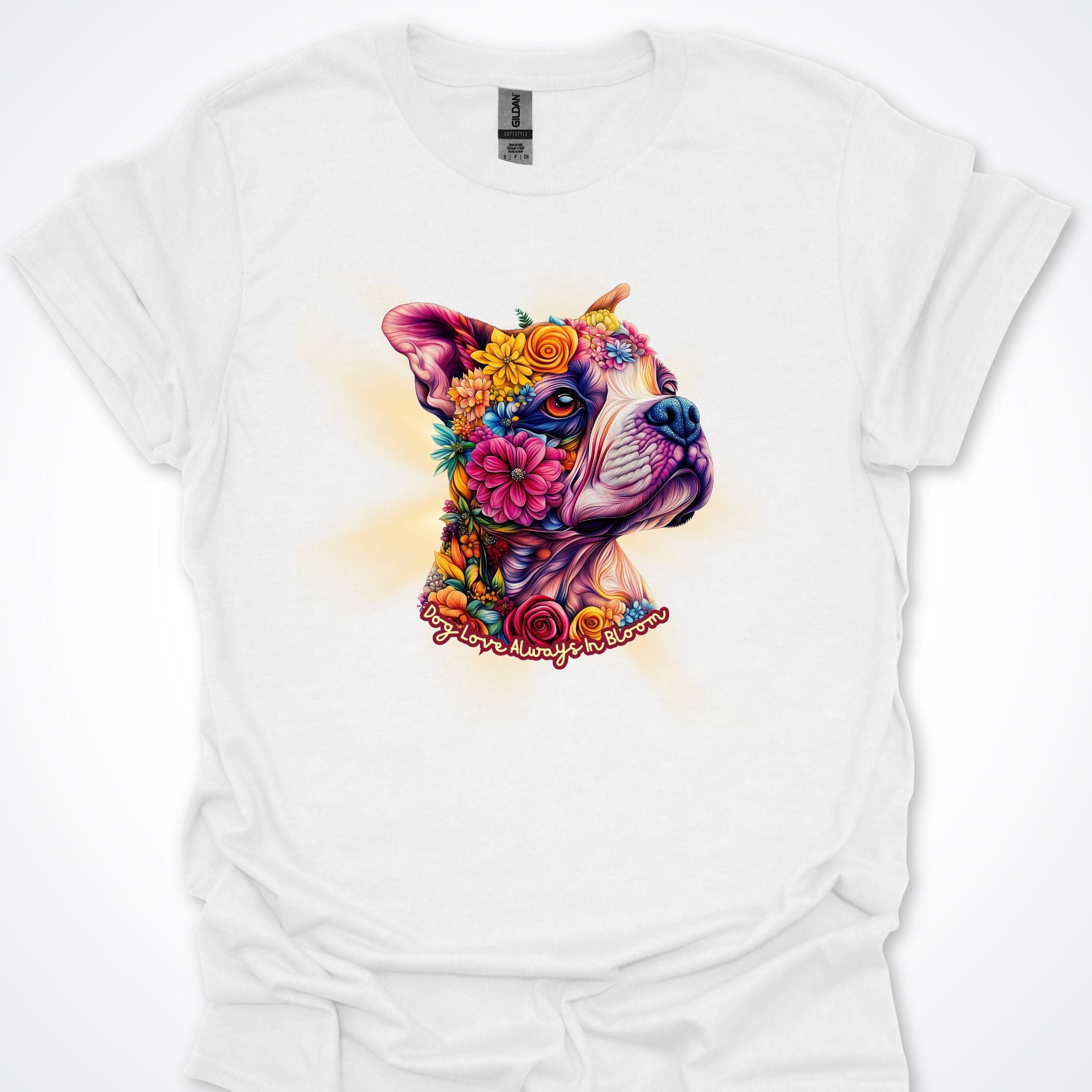 T-Shirt White / S Always in Bloom Staffordshire Bull Terrier T-Shirt ReallyintoDogs