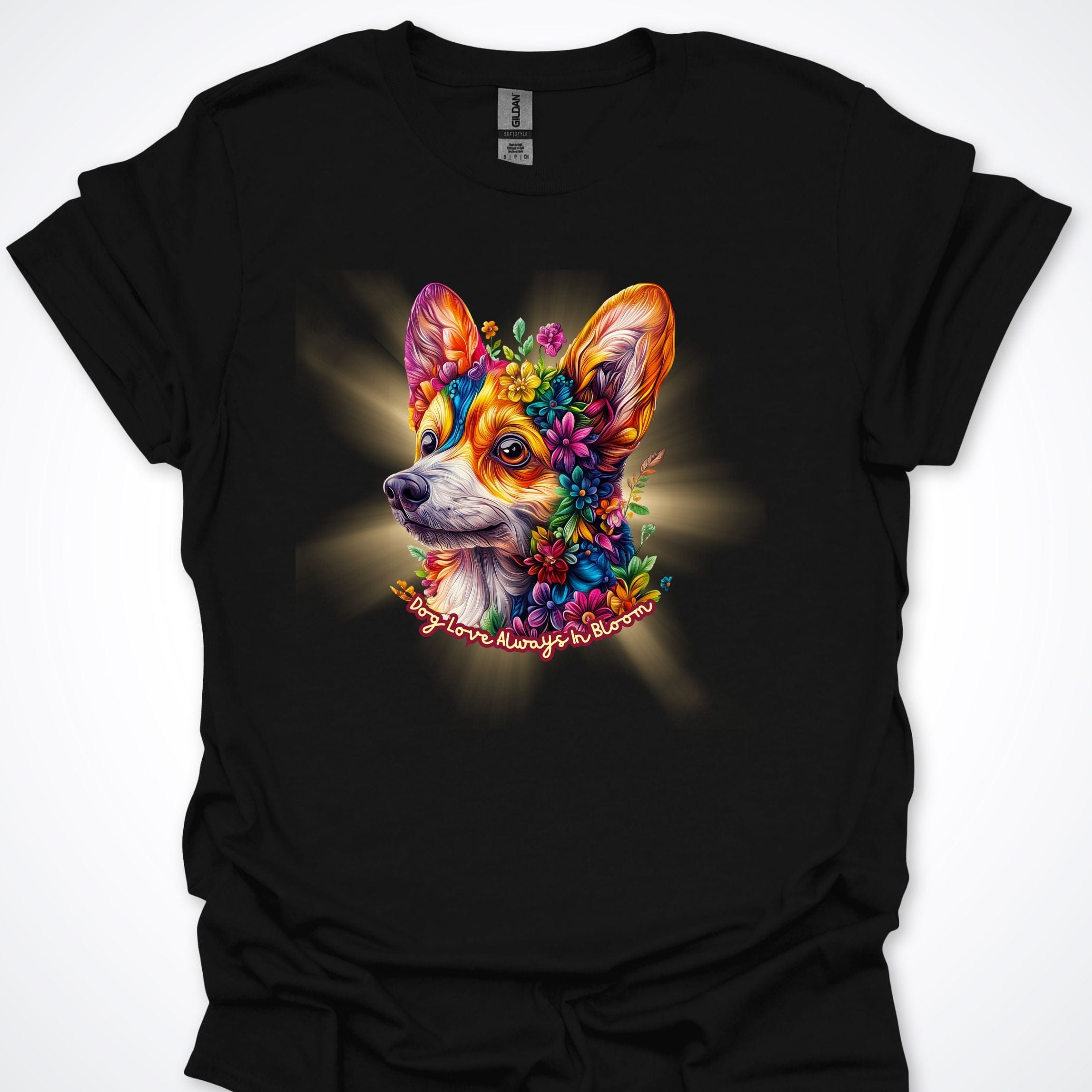 T-Shirt Black / S Always in Bloom Welsh Corgi T-Shirt ReallyintoDogs