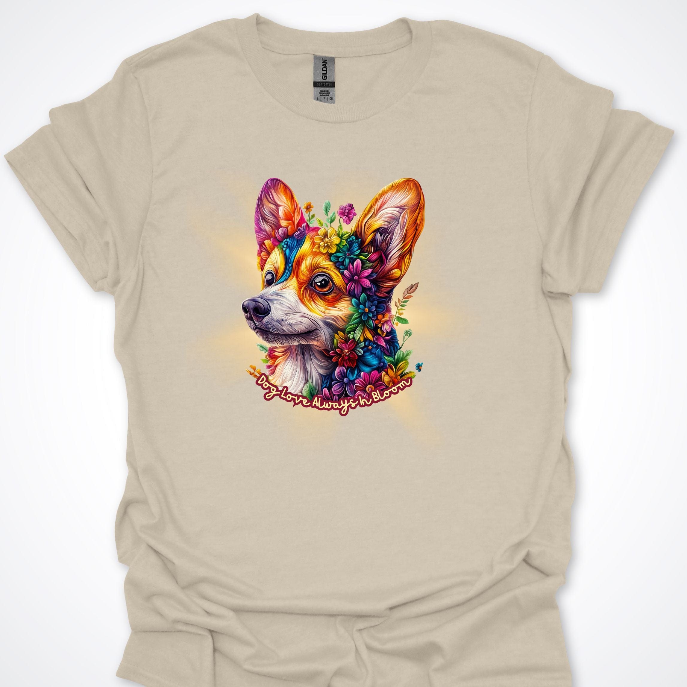 T-Shirt Natural / S Always in Bloom Welsh Corgi T-Shirt ReallyintoDogs