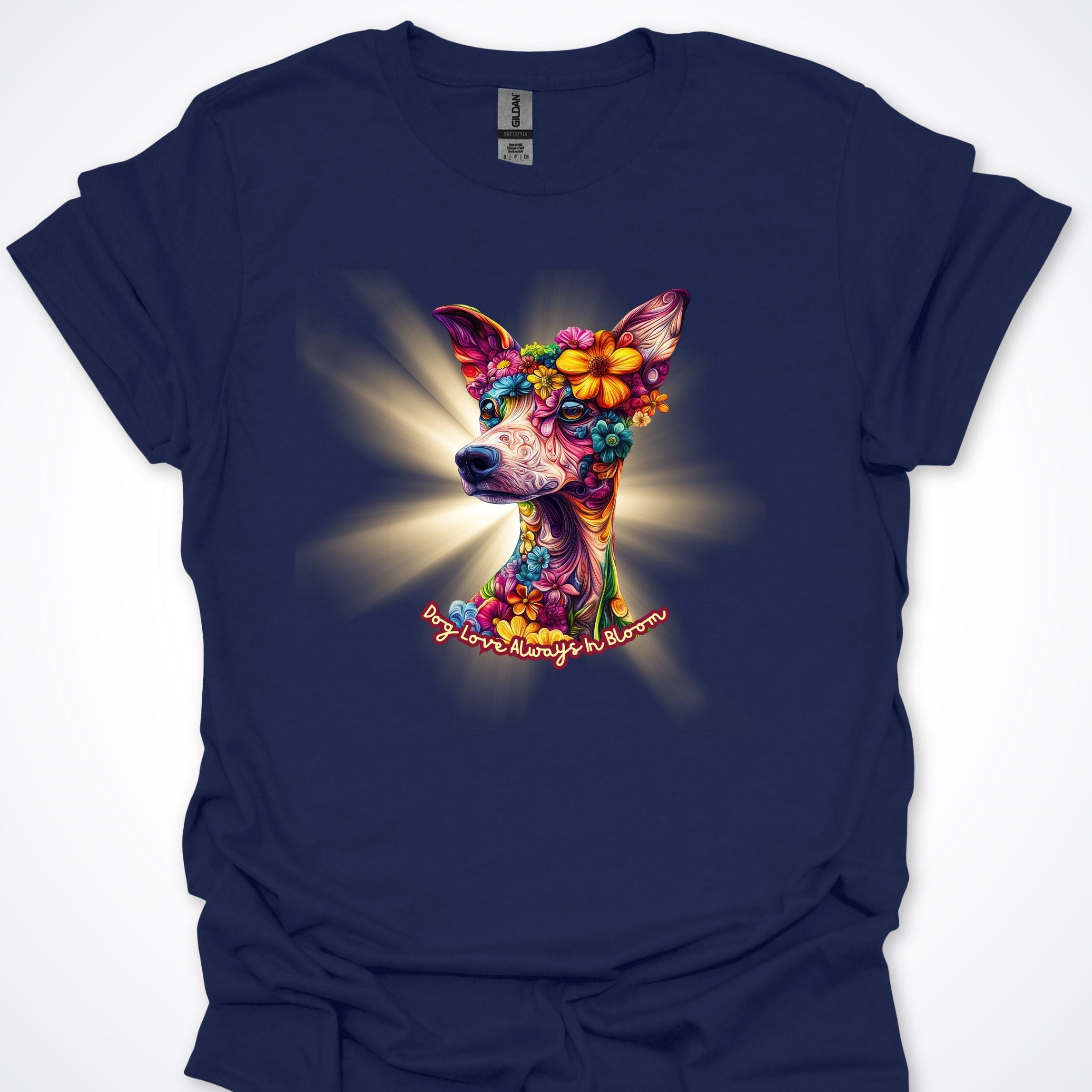 T-Shirt Navy / S Always in Bloom Whippet T-Shirt ReallyintoDogs