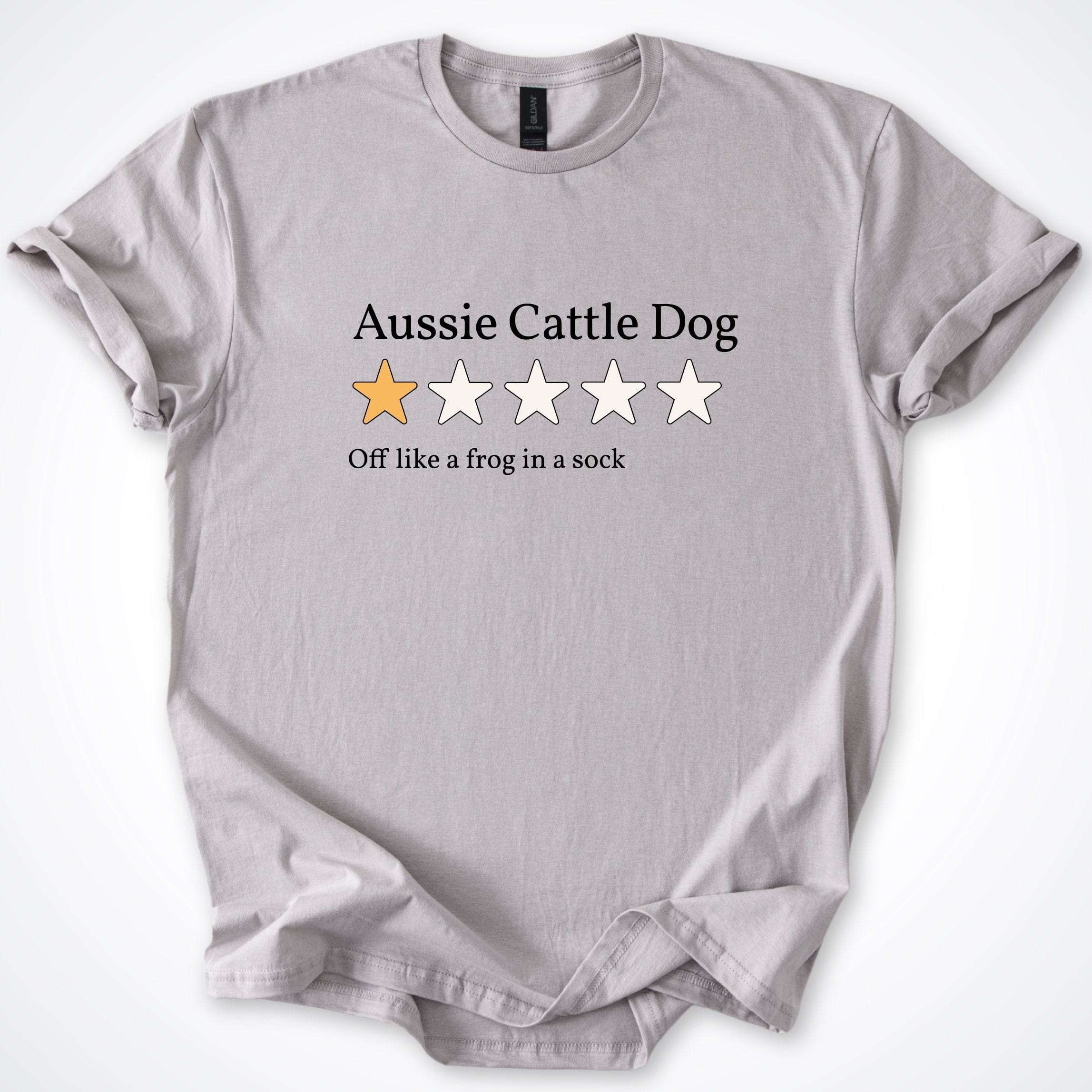 T-Shirt Ice Grey / S Aussie Cattle Dog V2 One Star Review T-Shirt ReallyintoDogs