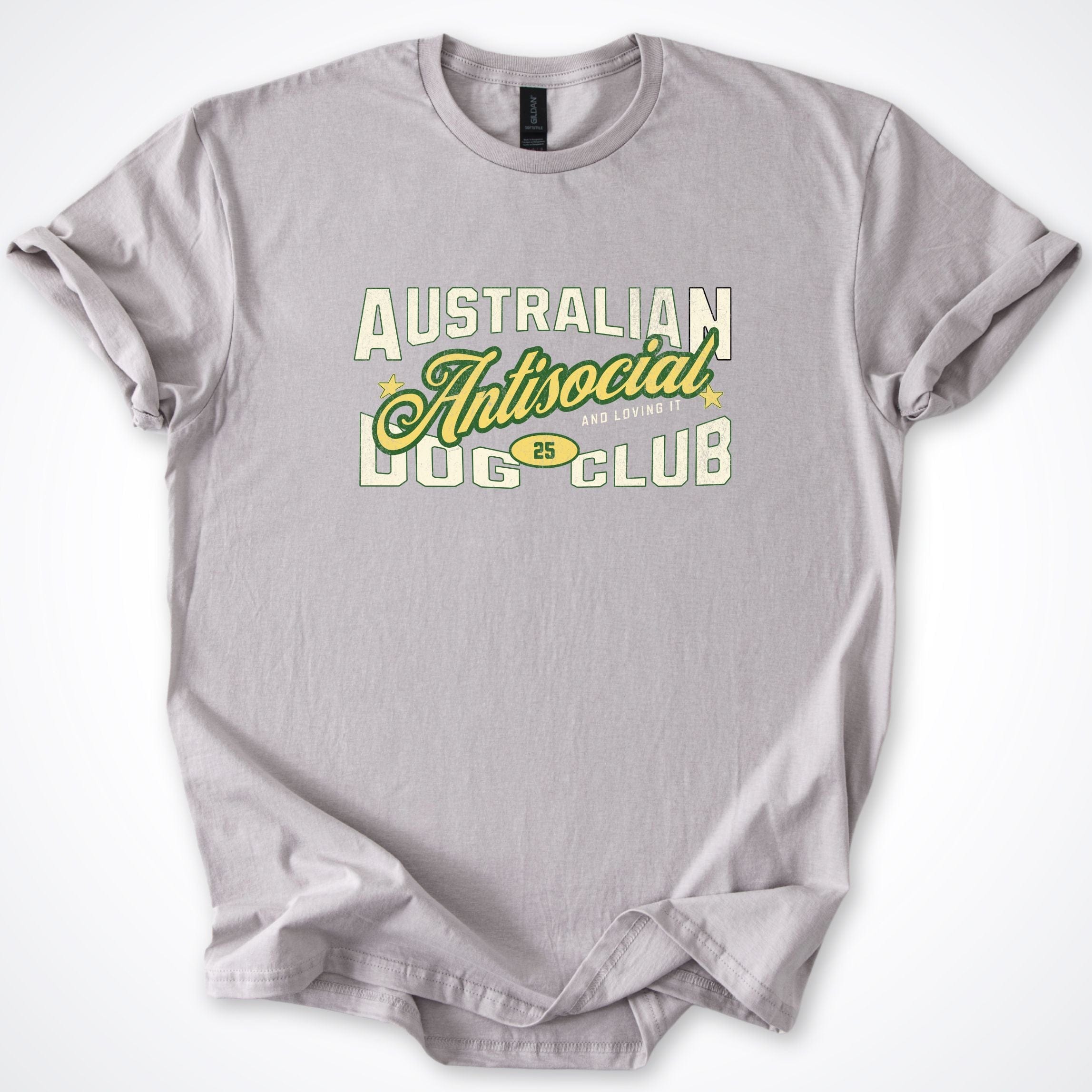 T-Shirt Ice Grey / S Australian Antisocial Dog Club T-Shirt ReallyintoDogs