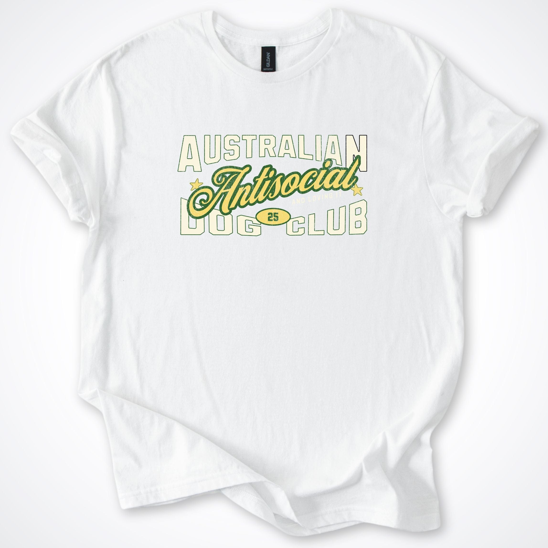 T-Shirt White / S Australian Antisocial Dog Club T-Shirt ReallyintoDogs