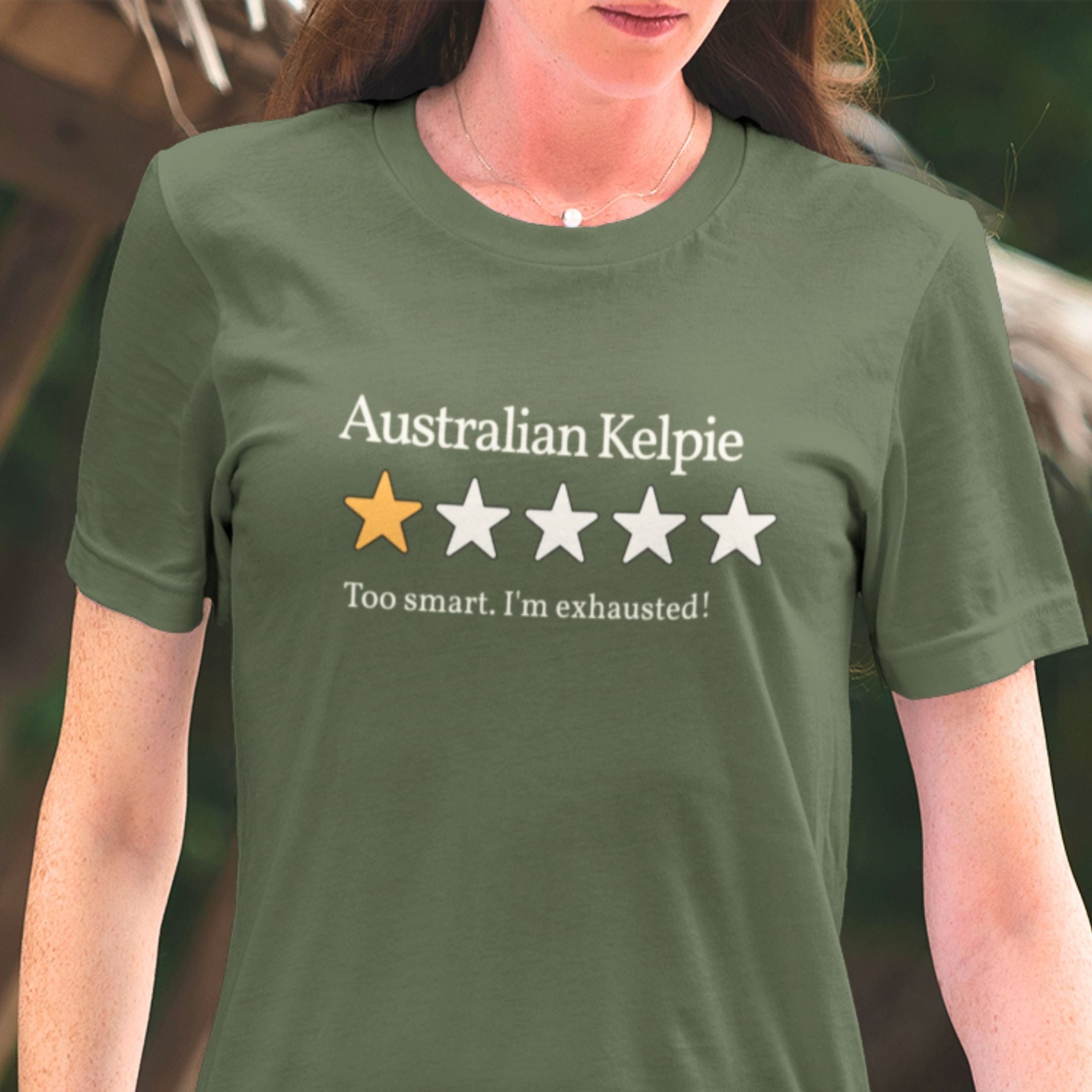 T-Shirt Australian Kelpie One Star Review T-Shirt ReallyintoDogs