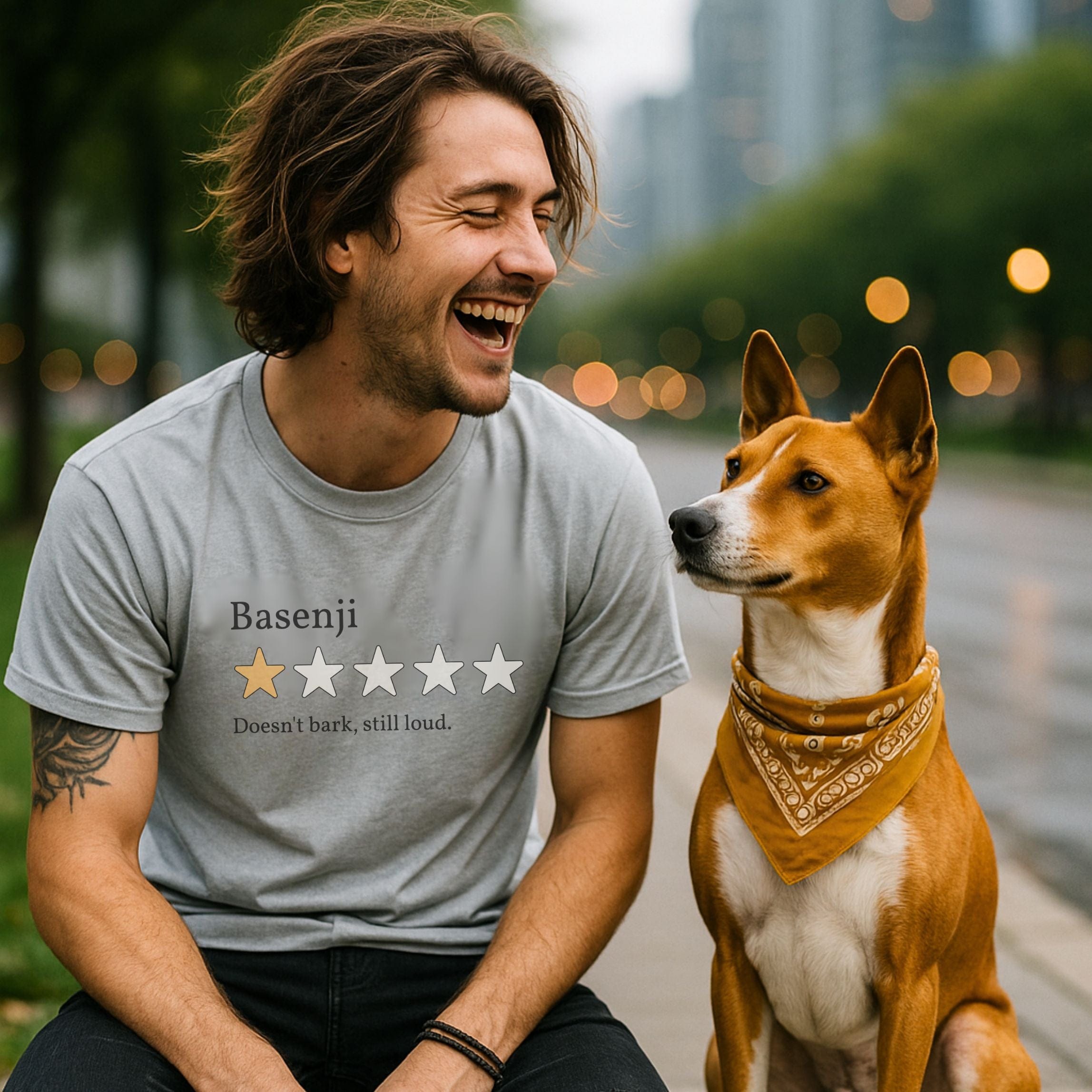 T-Shirt Basenji One Star Review T-Shirt ReallyintoDogs