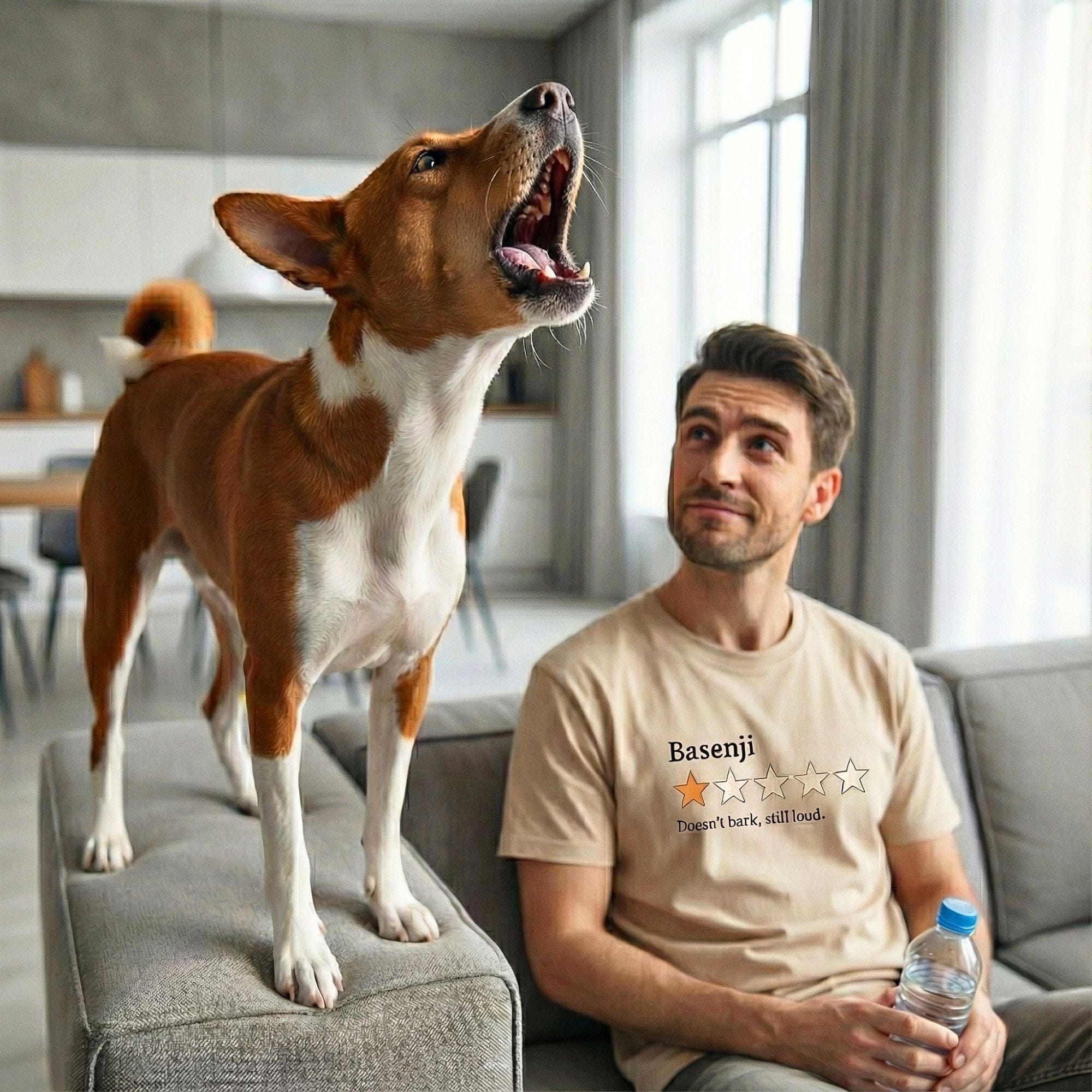 T-Shirt Basenji One Star Review T-Shirt ReallyintoDogs
