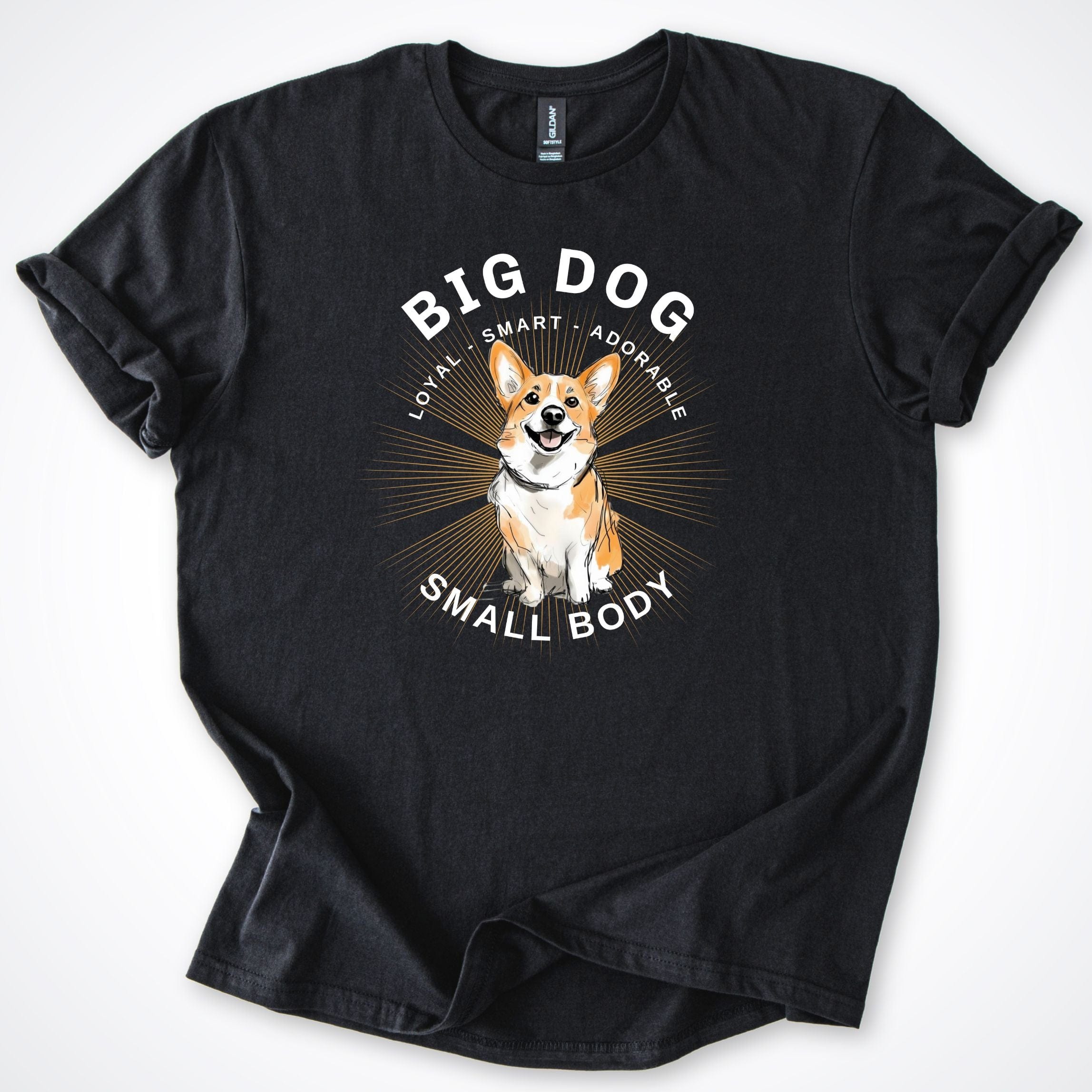 T-Shirt Black / S Big Dog Small Body Corgi T-Shirt ReallyintoDogs
