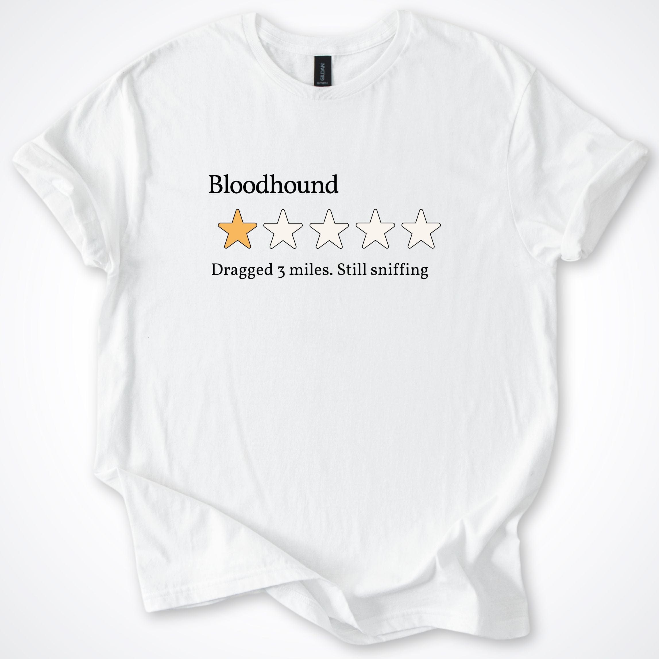 T-Shirt White / S Bloodhound One Star Review T-Shirt ReallyintoDogs