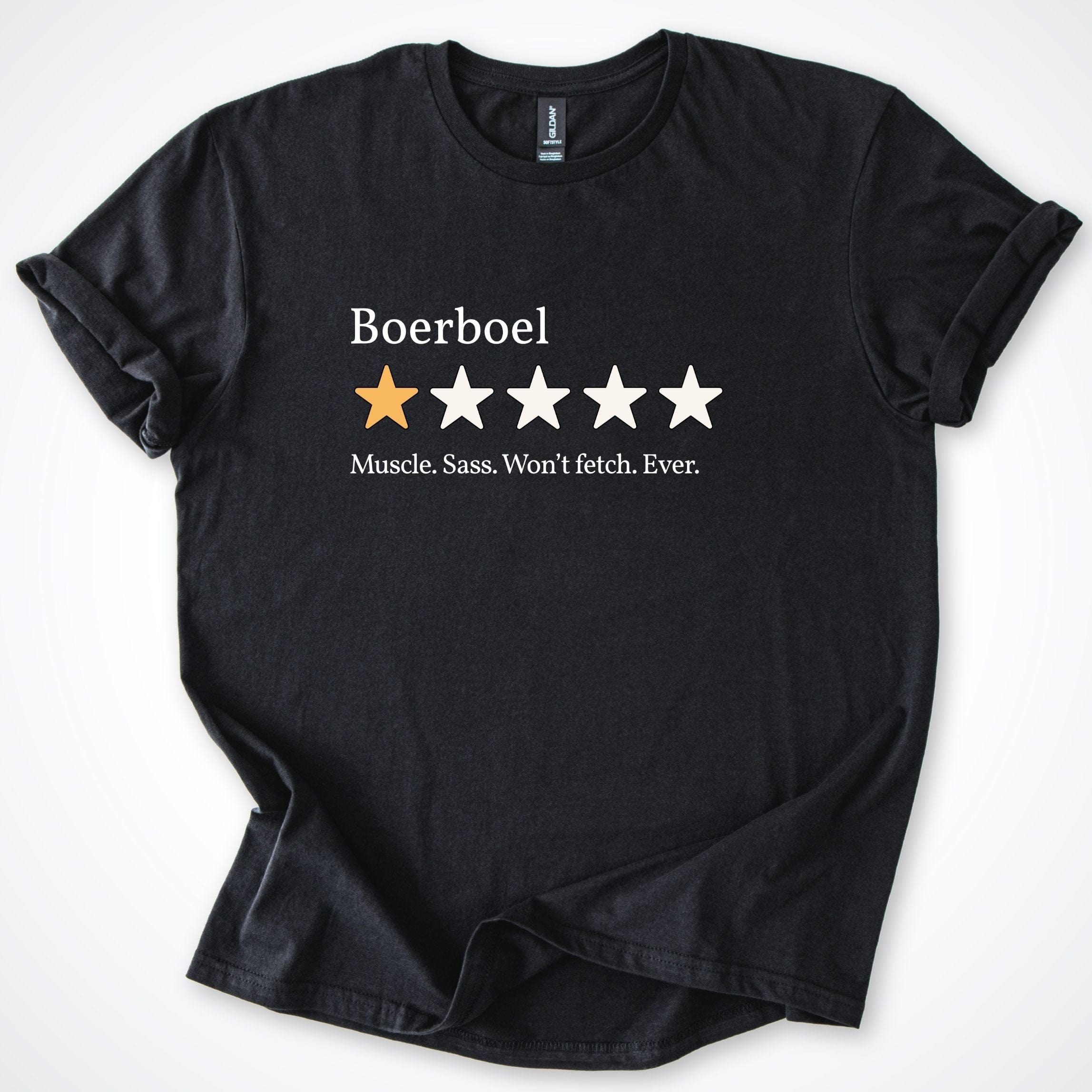 T-Shirt Black / S Boerboel One Star Review T-Shirt ReallyintoDogs