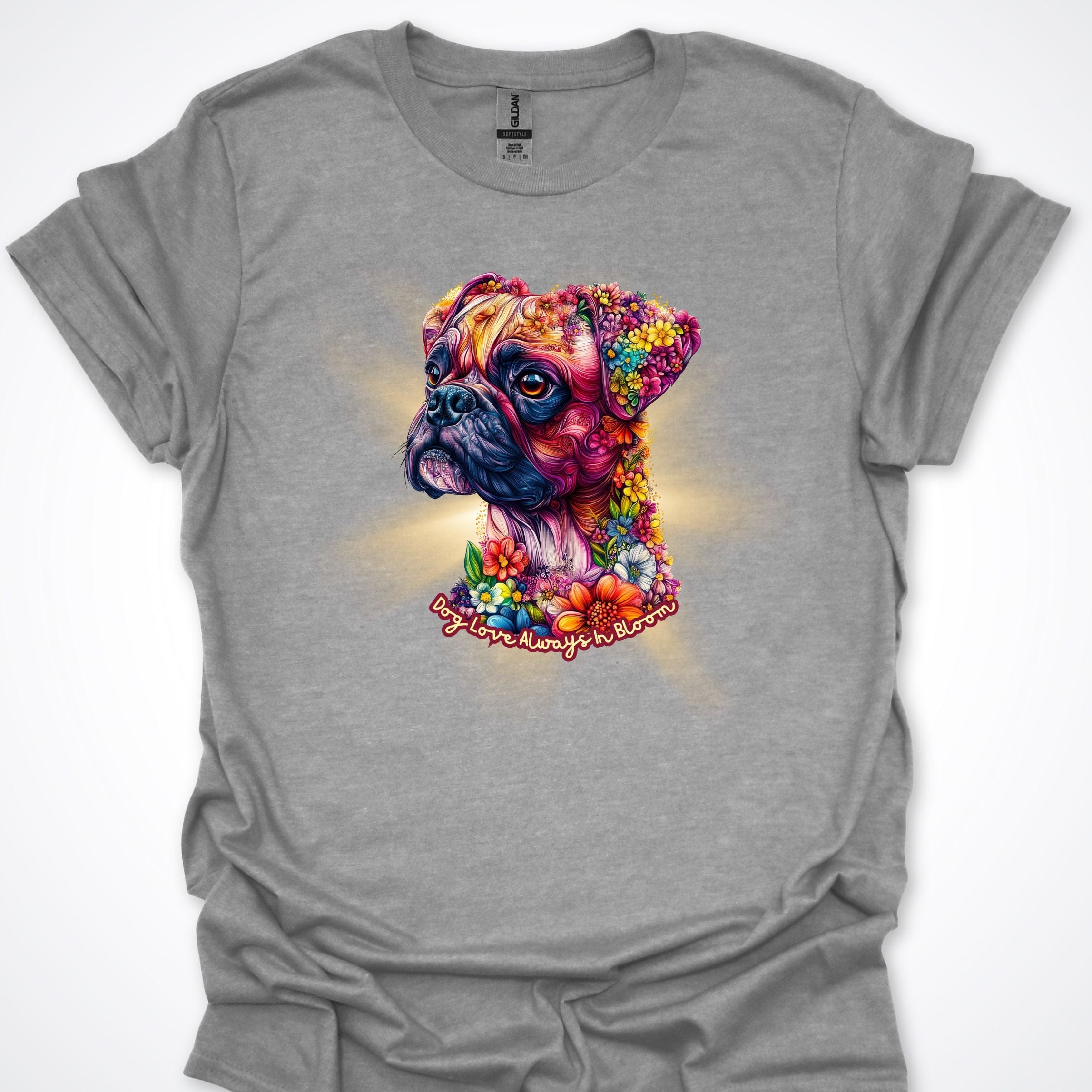 T-Shirt Boxer Always in Bloom T-Shirt ReallyintoDogs
