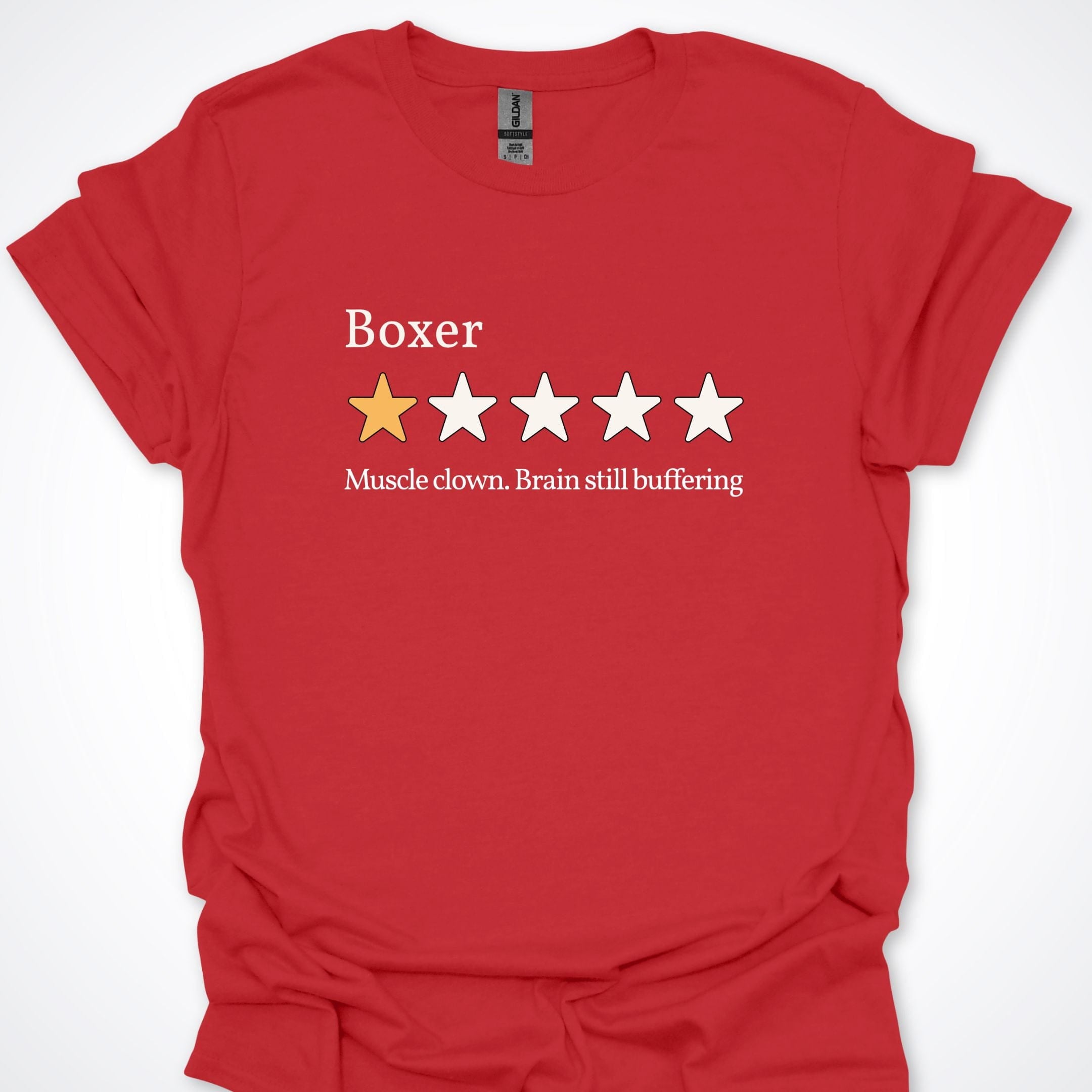 T-Shirt Red / S Boxer Muscle One Star Review T-Shirt ReallyintoDogs