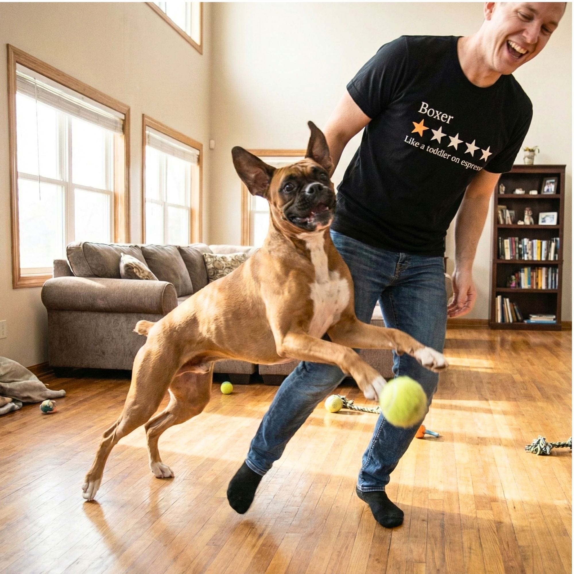 T-Shirt Boxer One Star Review 1.0 T-Shirt ReallyintoDogs