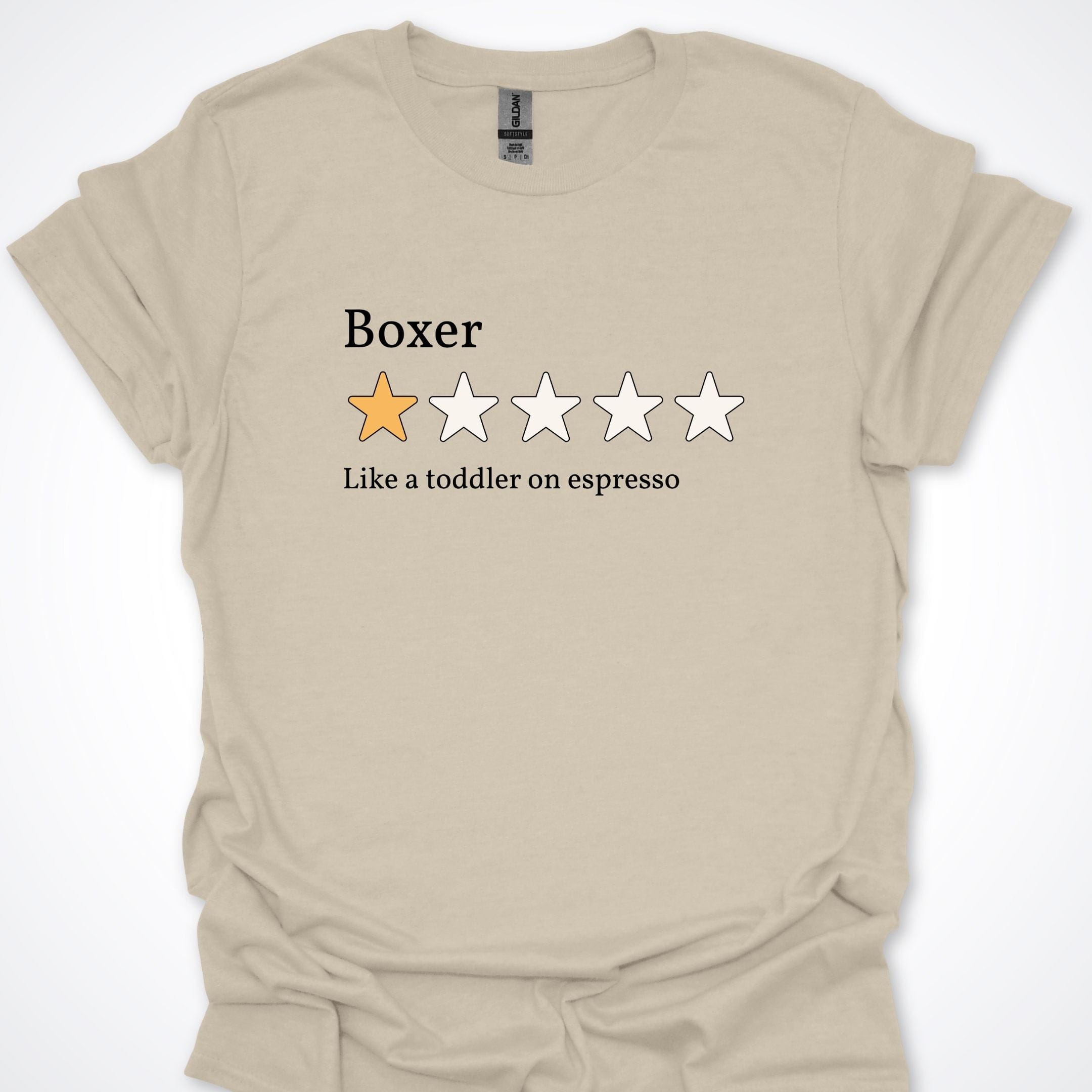 T-Shirt Natural / S Boxer Toddler One Star Review T-Shirt ReallyintoDogs