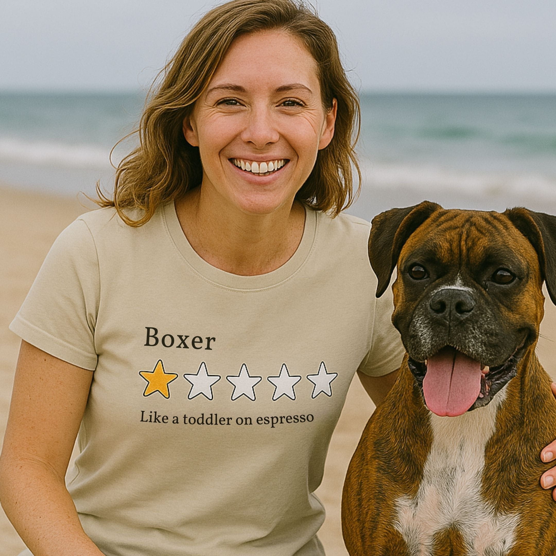 T-Shirt Boxer Toddler One Star Review T-Shirt ReallyintoDogs