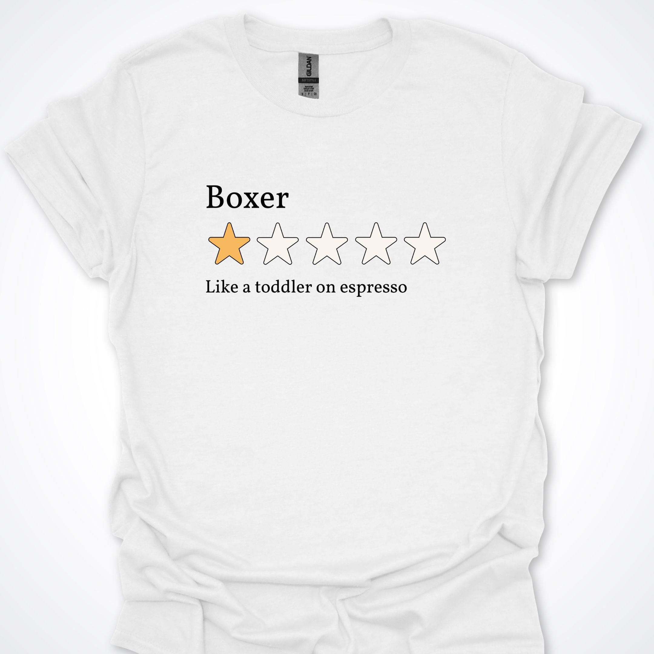 T-Shirt White / S Boxer Toddler One Star Review T-Shirt ReallyintoDogs