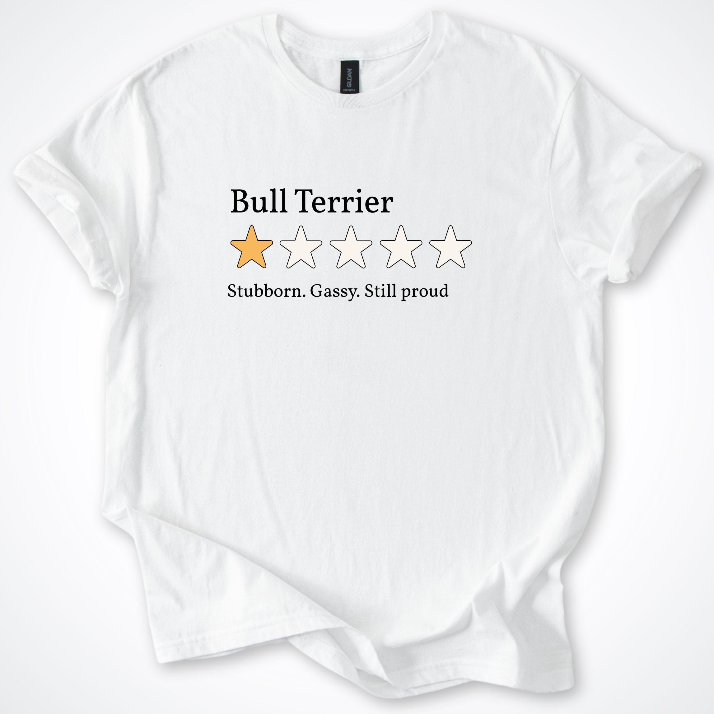 T-Shirt White / S Bull Terrier V2 One Star Review T-Shirt ReallyintoDogs