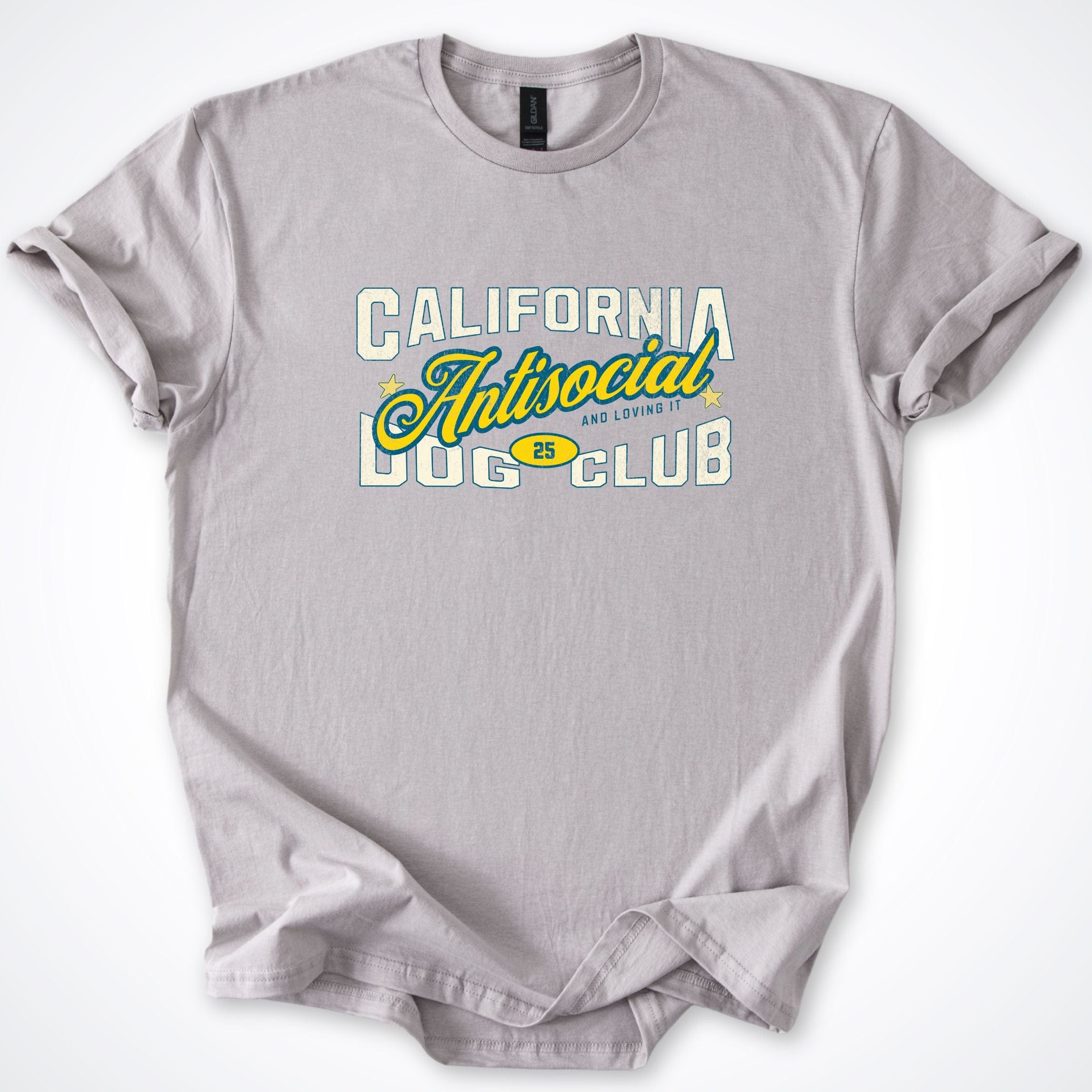 T-Shirt Ice Grey / S California Antisocial Dog Club T-Shirt ReallyintoDogs