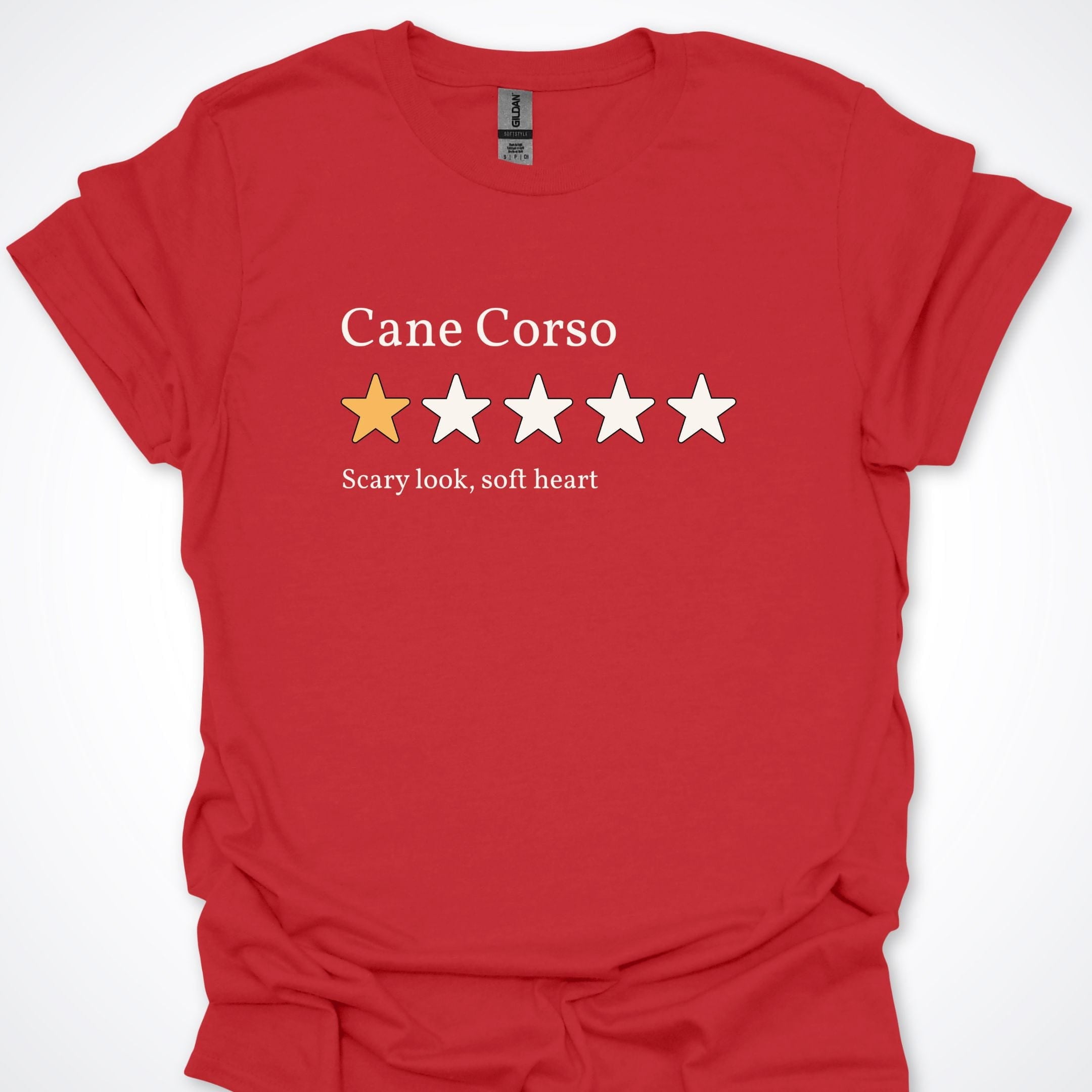 T-Shirt Red / S Cane Corso One Star Review T-Shirt ReallyintoDogs