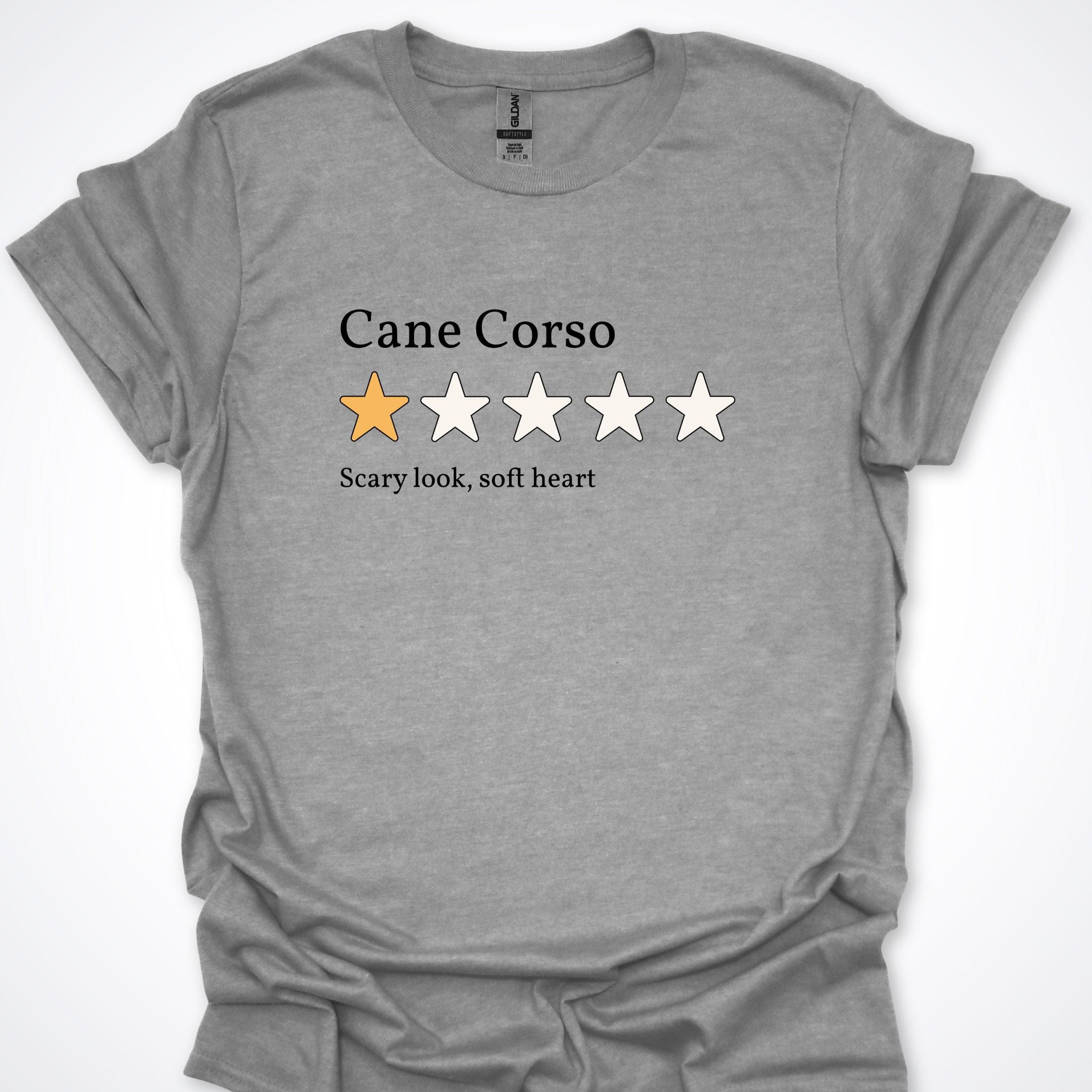 T-Shirt Sport Grey / S Cane Corso One Star Review T-Shirt ReallyintoDogs