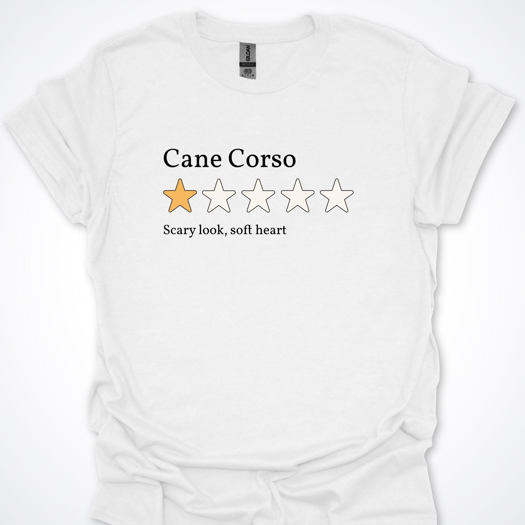 T-Shirt White / S Cane Corso One Star Review T-Shirt ReallyintoDogs
