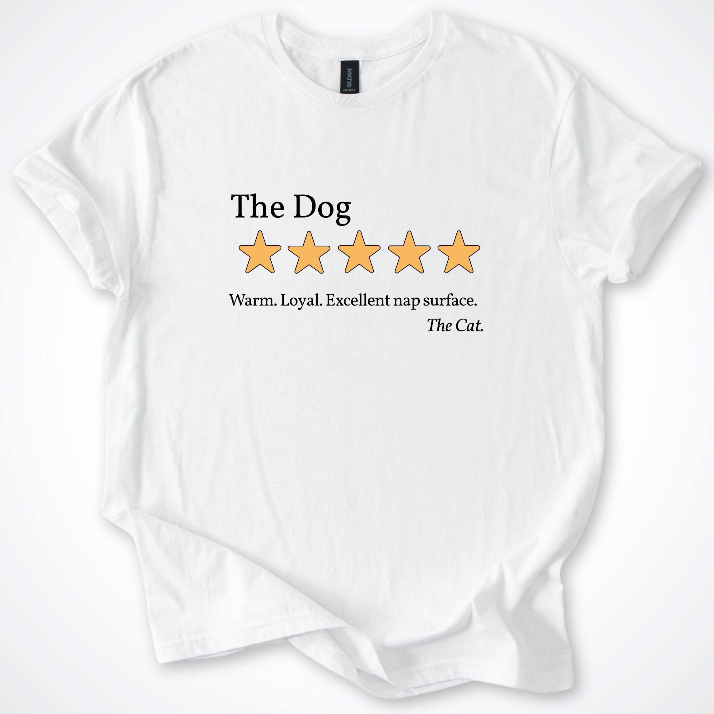 T-Shirt White / S Cat Five Star Review of Dog 1.0 T-Shirt ReallyintoDogs