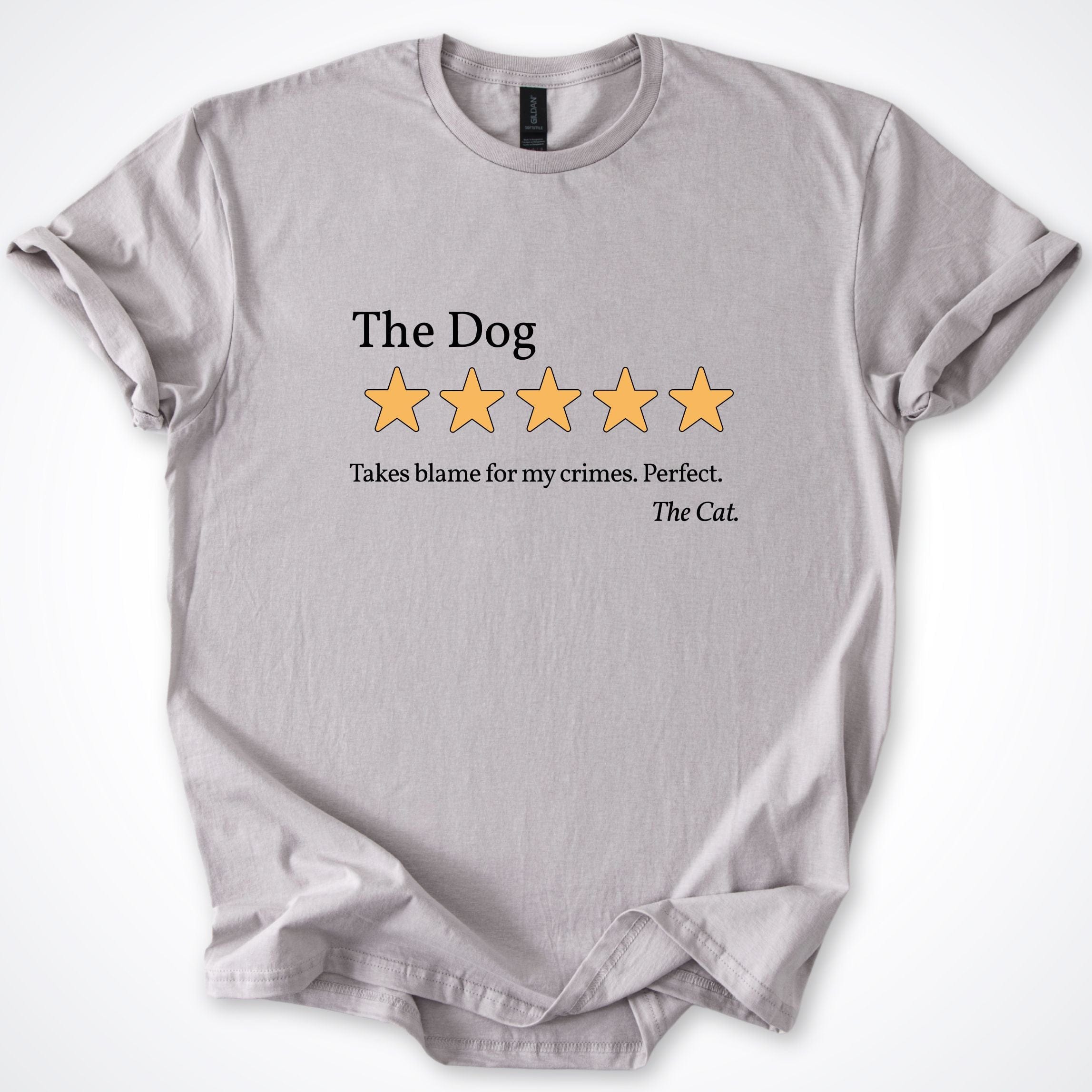 T-Shirt Ice Grey / S Cat Five Star Review of Dog 2.0 T-Shirt ReallyintoDogs
