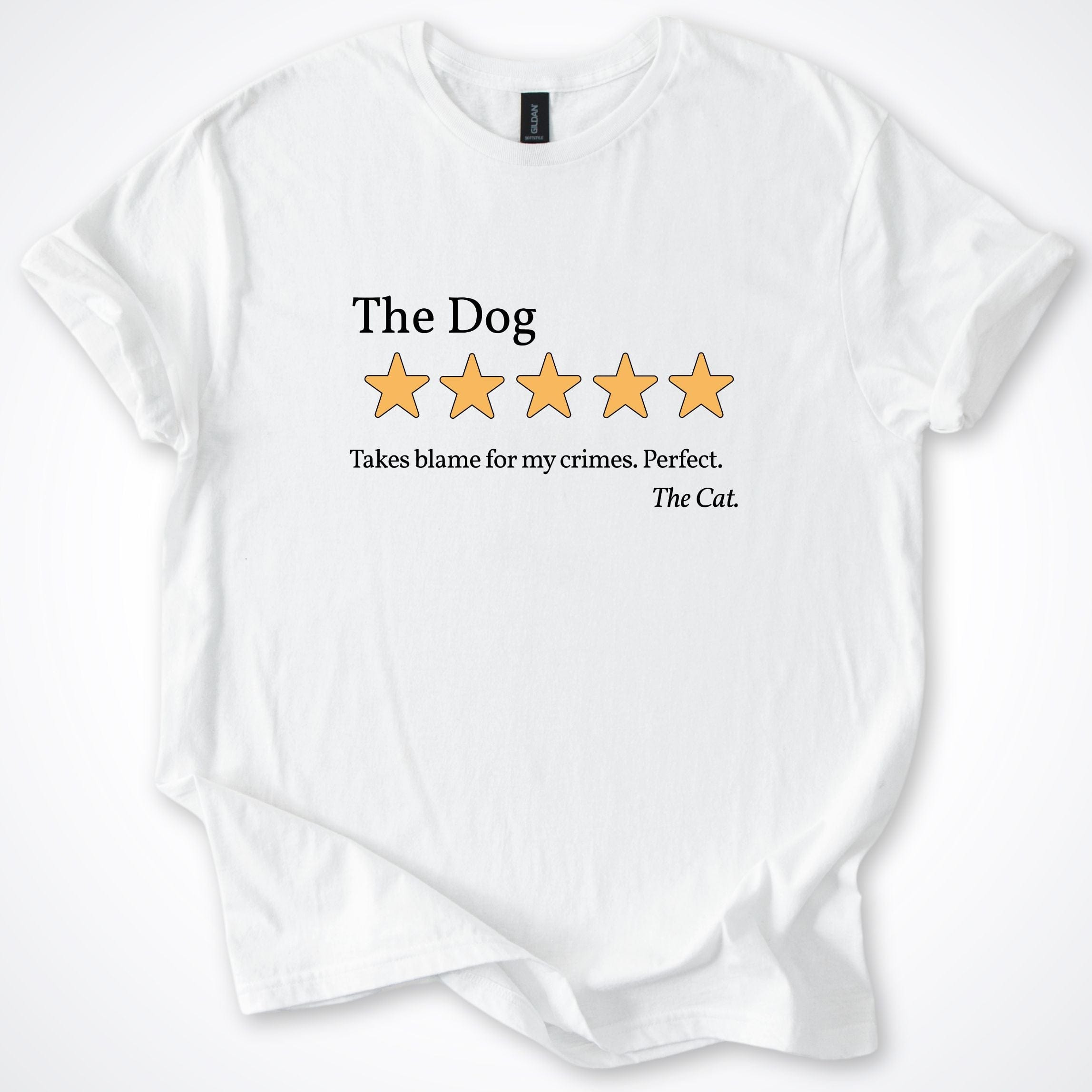 T-Shirt White / S Cat Five Star Review of Dog 2.0 T-Shirt ReallyintoDogs
