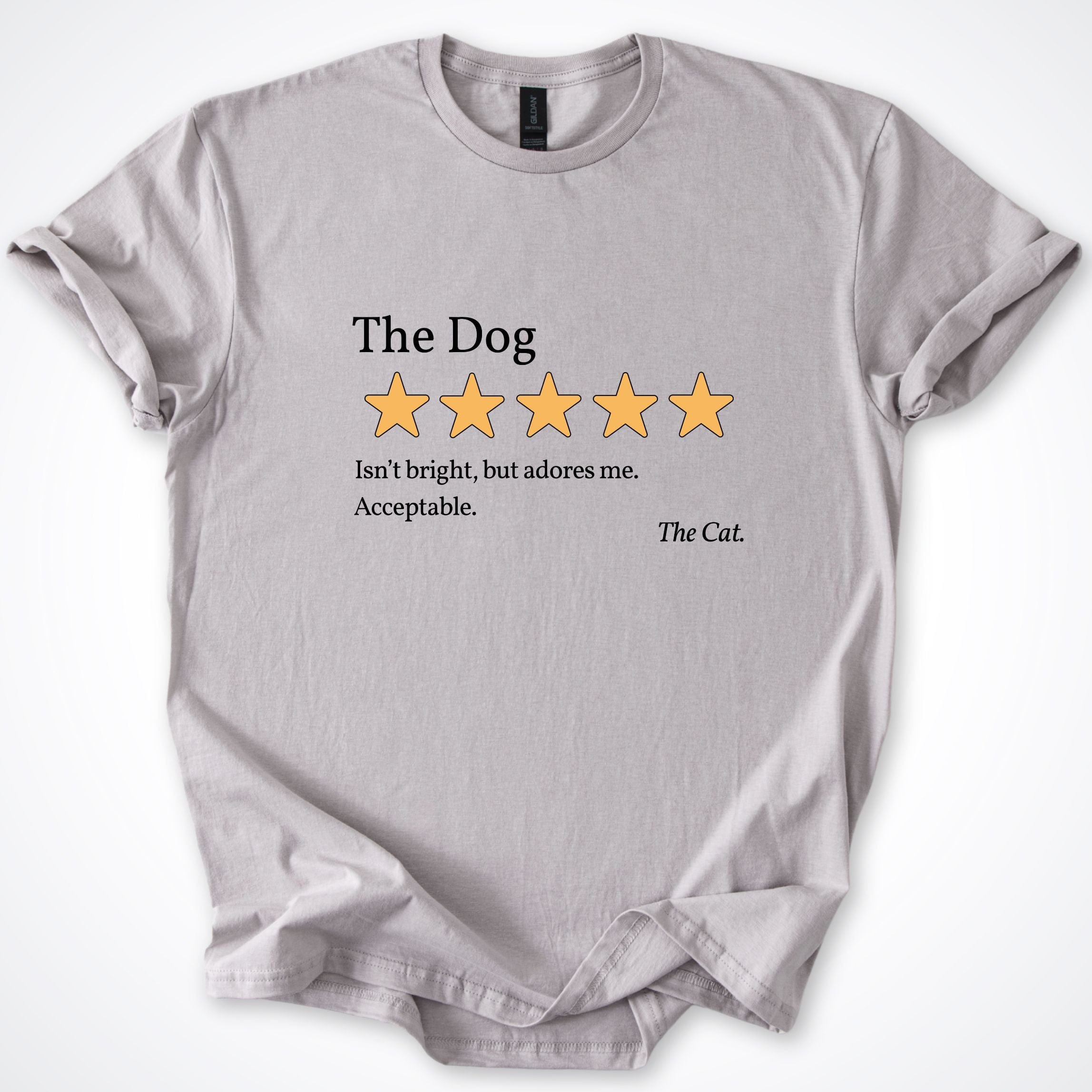 T-Shirt Ice Grey / S Cat Five Star Review of Dog 4.0 T-Shirt ReallyintoDogs